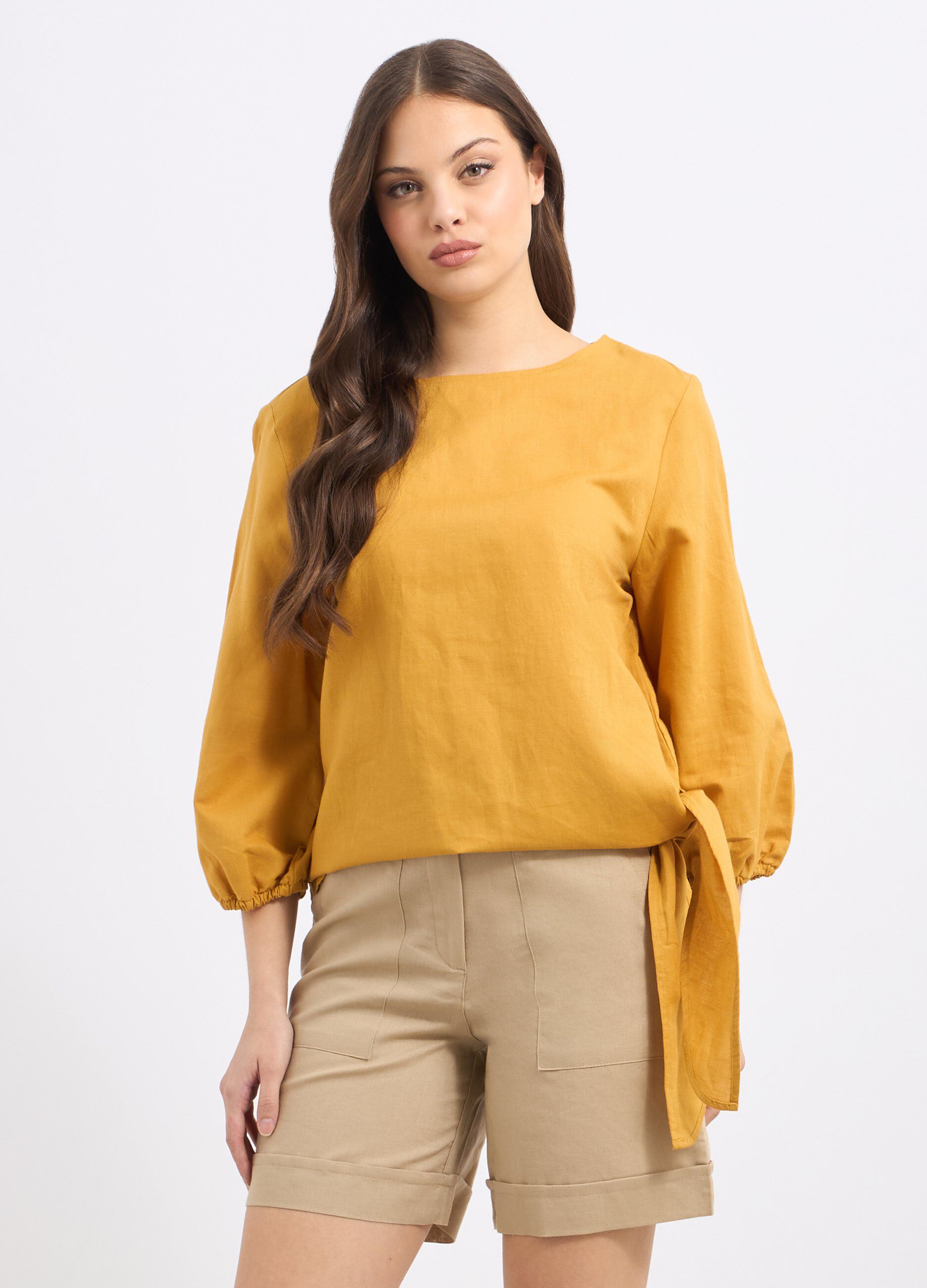 Blusa misto lino donna_0