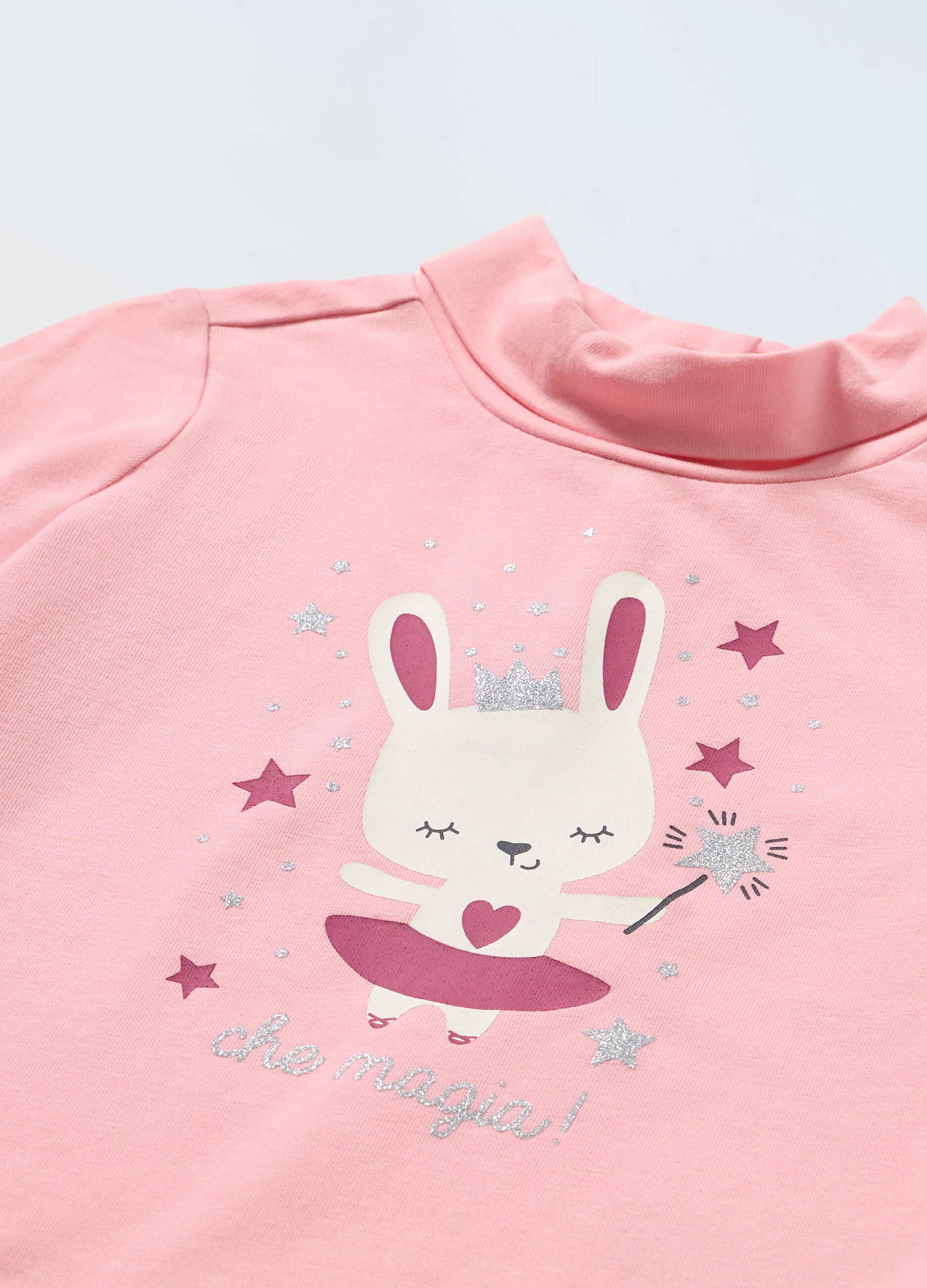 T-shirt in jersey di cotone stretch neonata_1