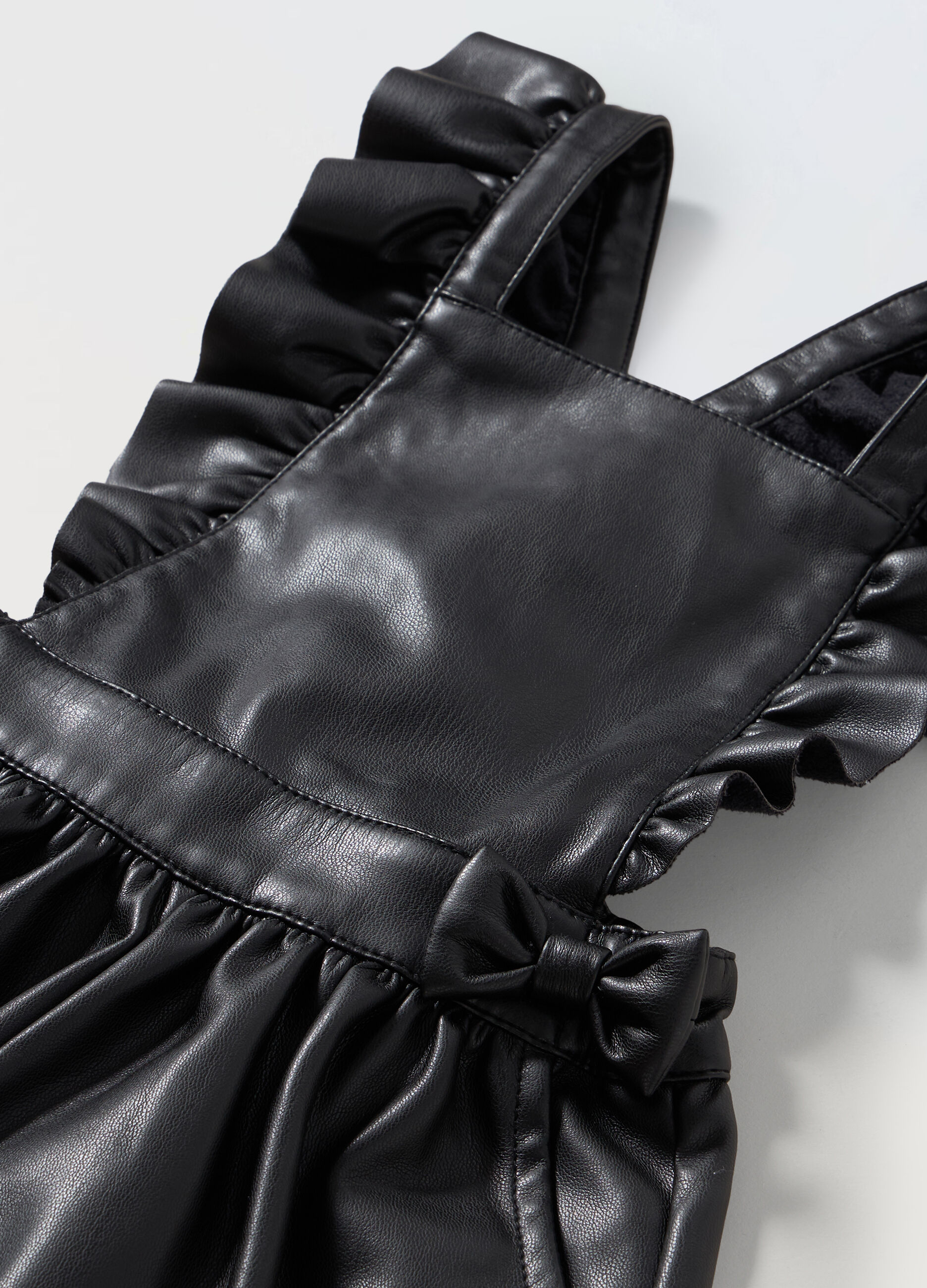 Salopette in eco pelle neonata_1