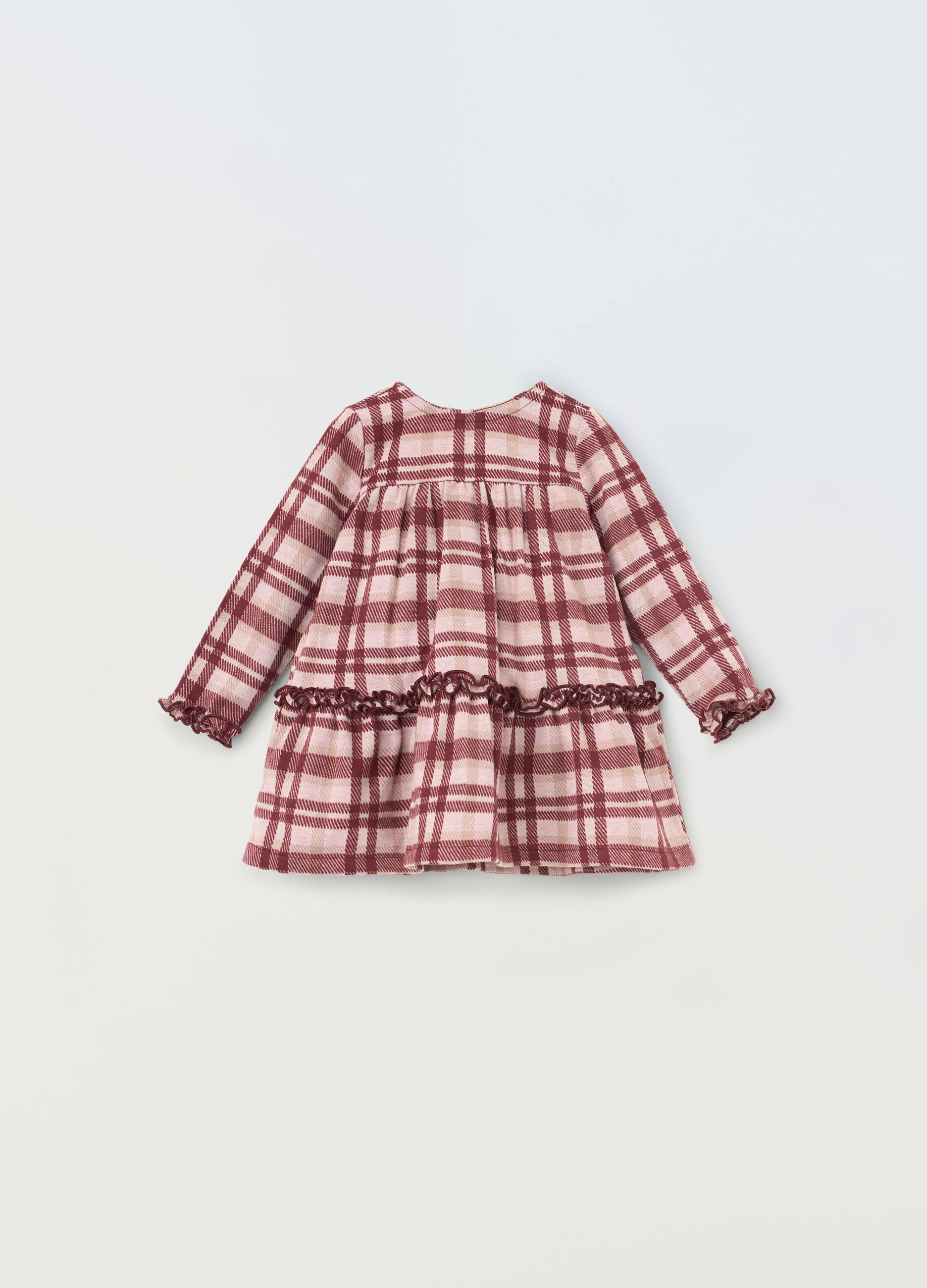 Vestito a quadri in punto Milano neonata_0