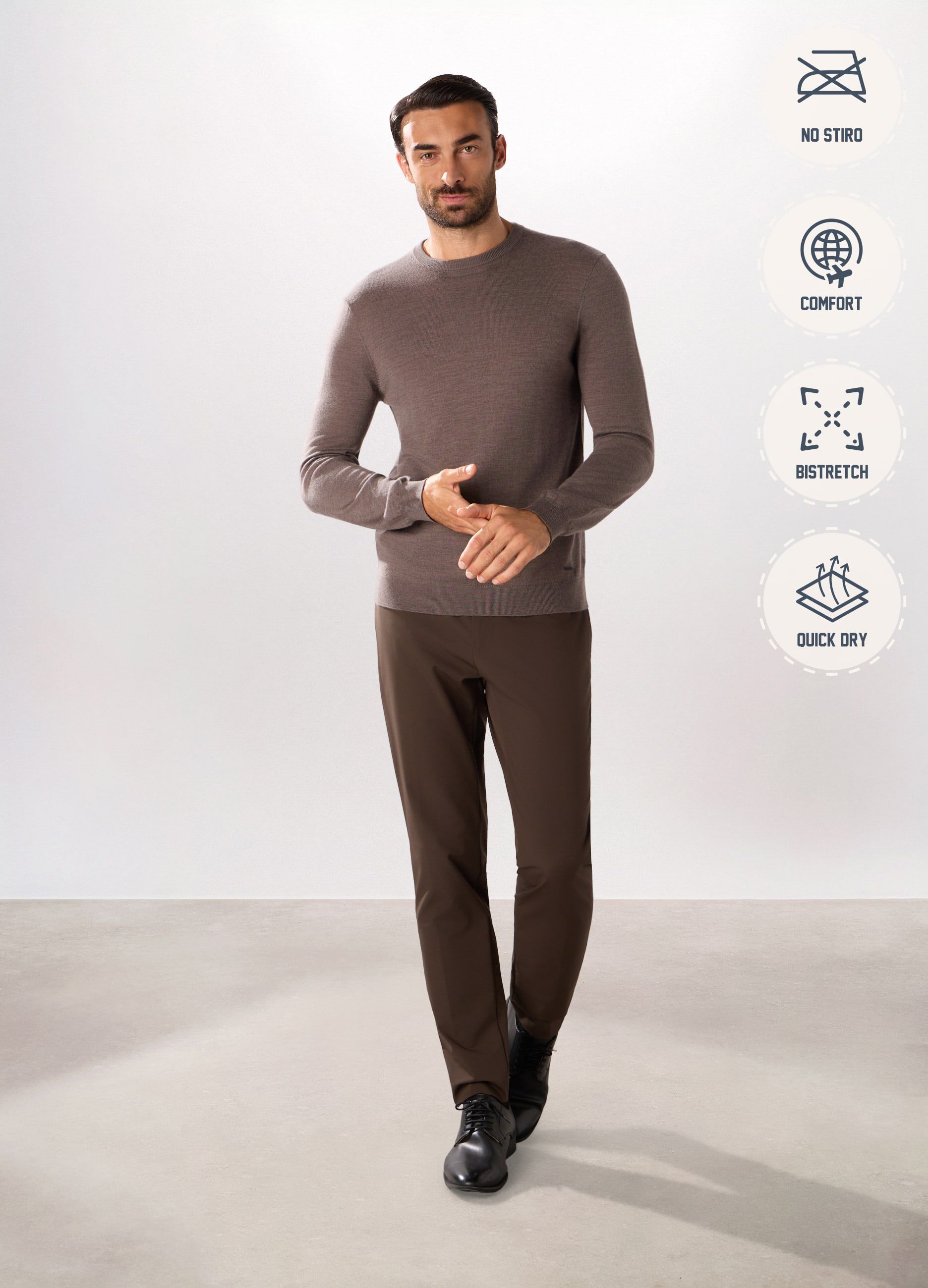 Maglione girocollo in lana merino uomo_0