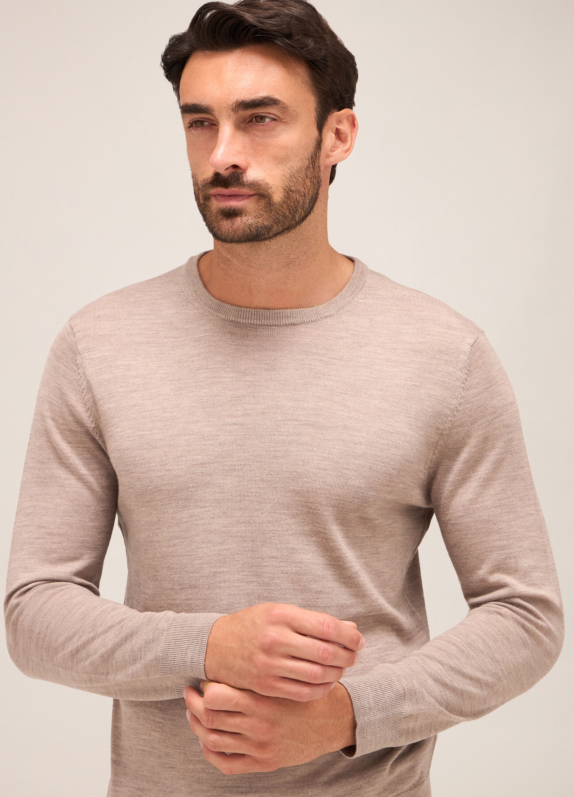 Maglione girocollo in lana merino uomo_2