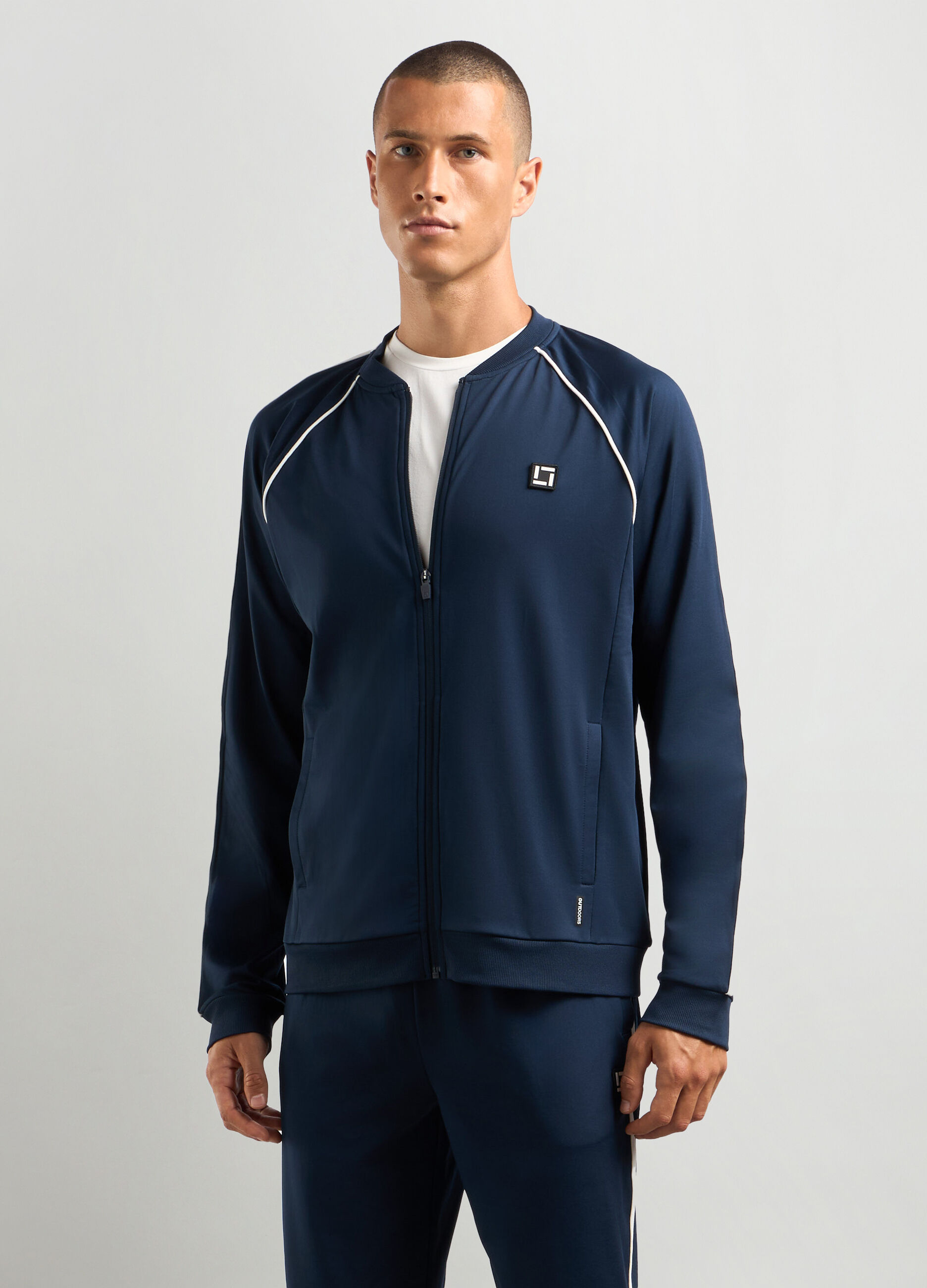 Felpa fitness full zip uomo_0