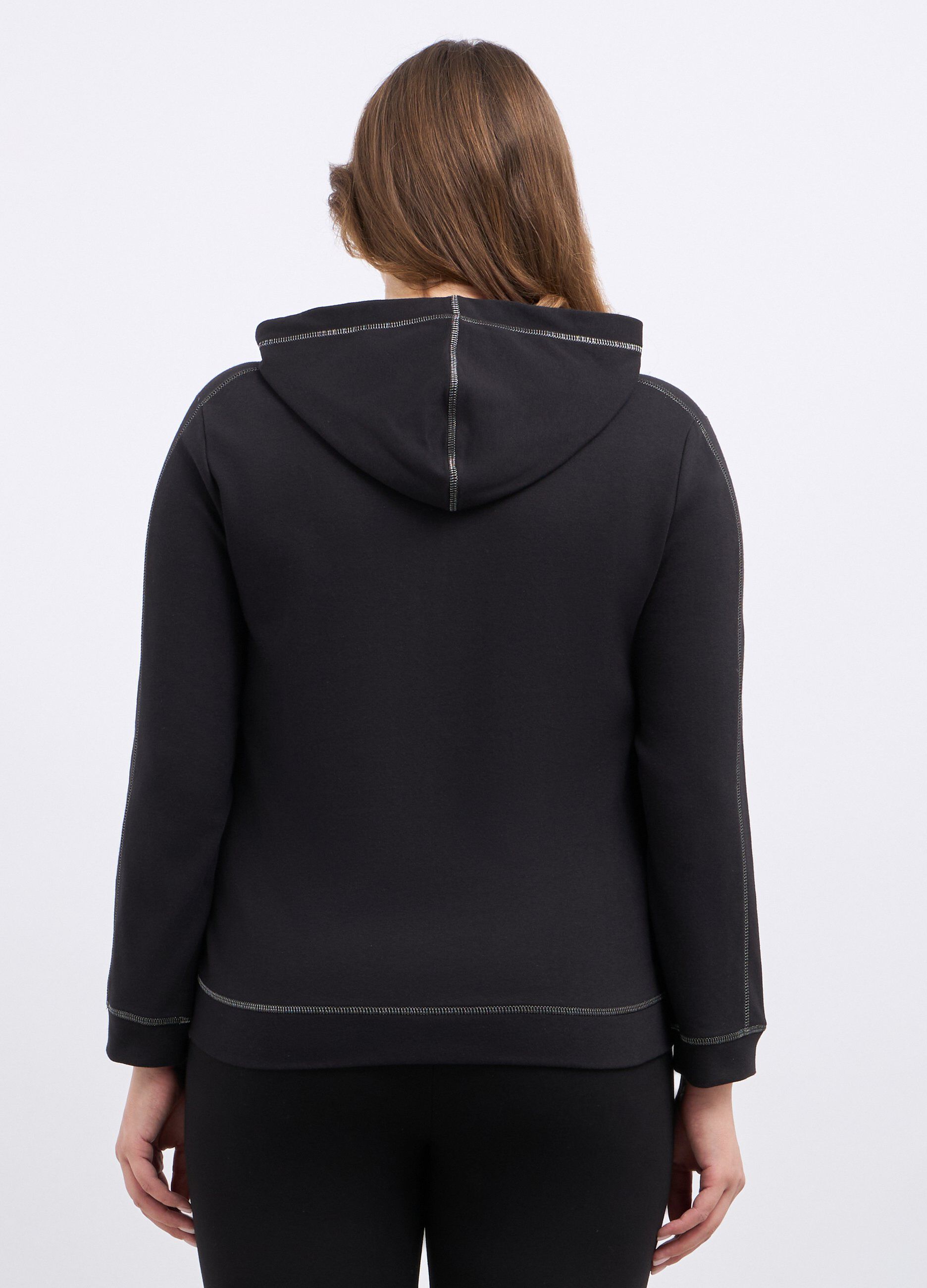 Felpa curvy full zip donna_1