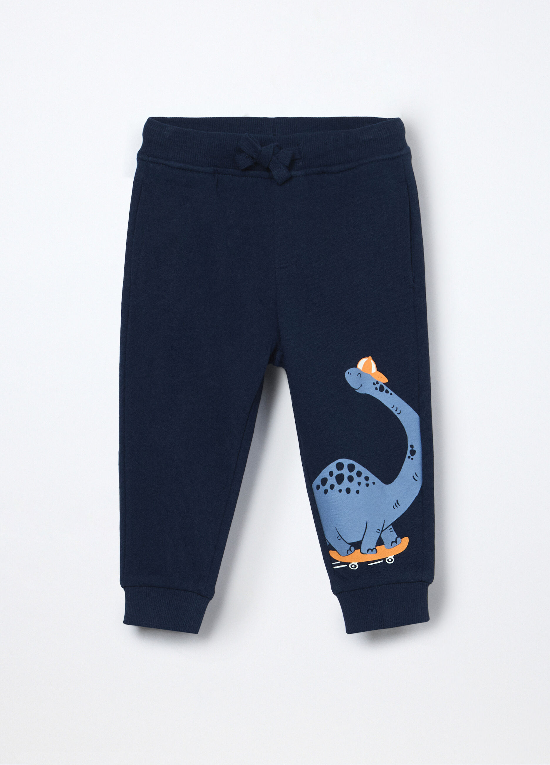 Jogger in french terry di puro cotone neonato_0