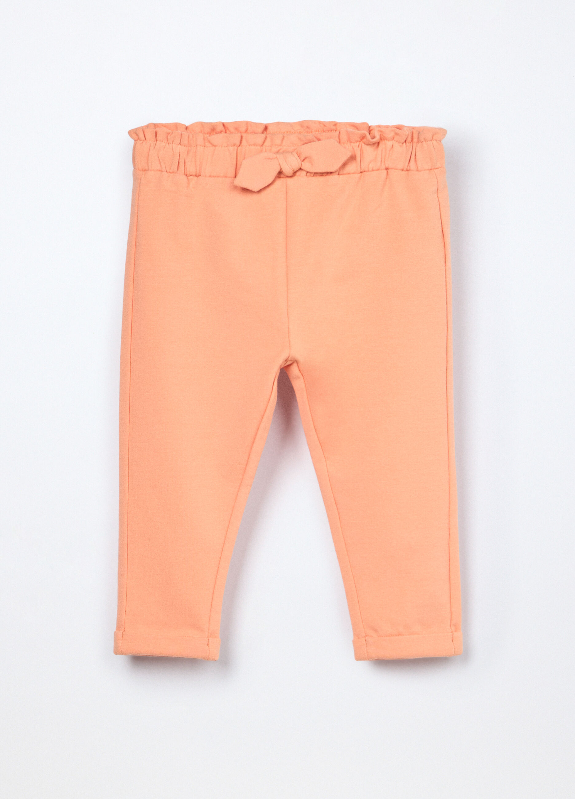 Jogger in french terry di cotone stretch neonata_0