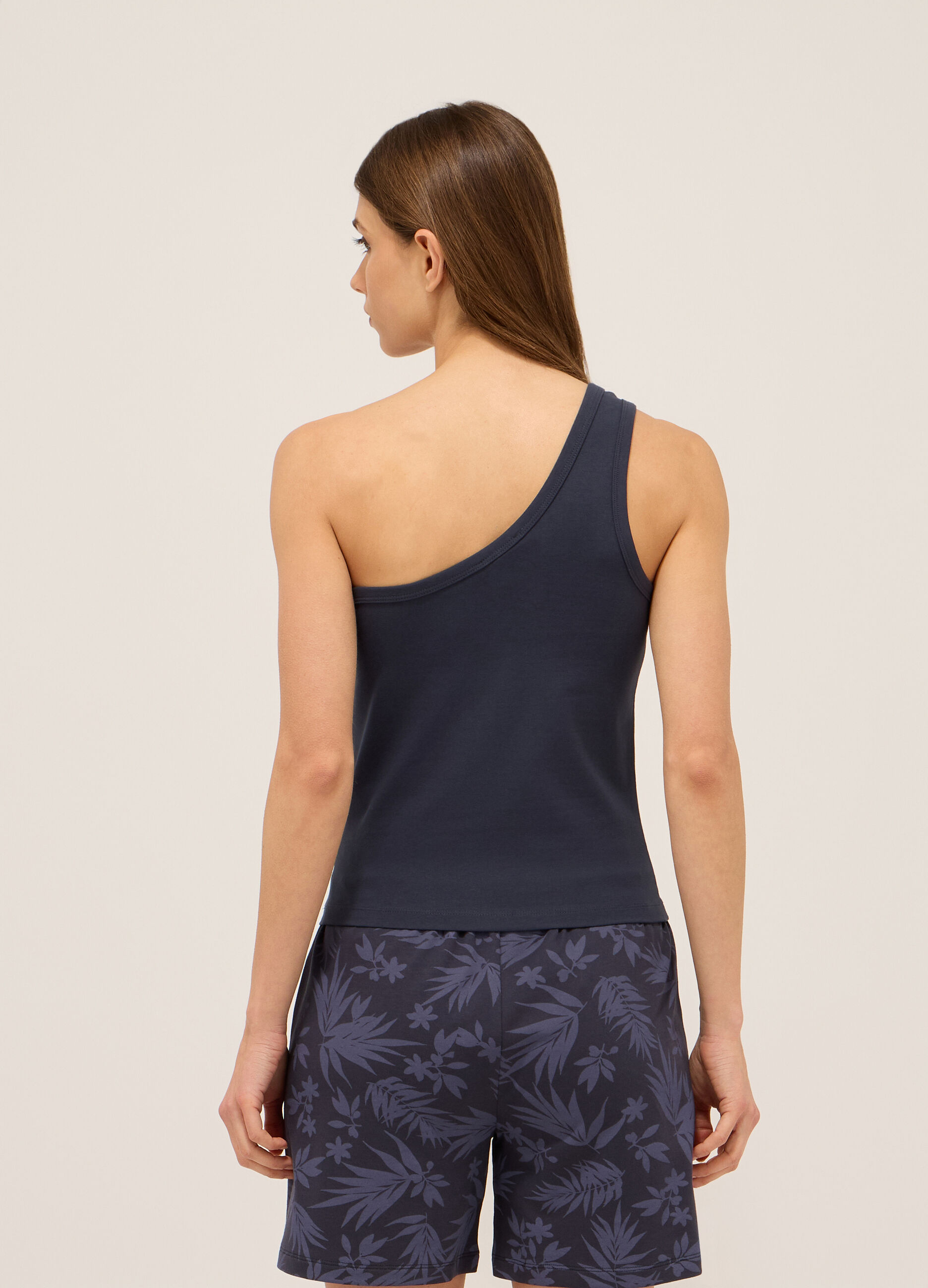 Top in jersey di cotone stretch donna_1