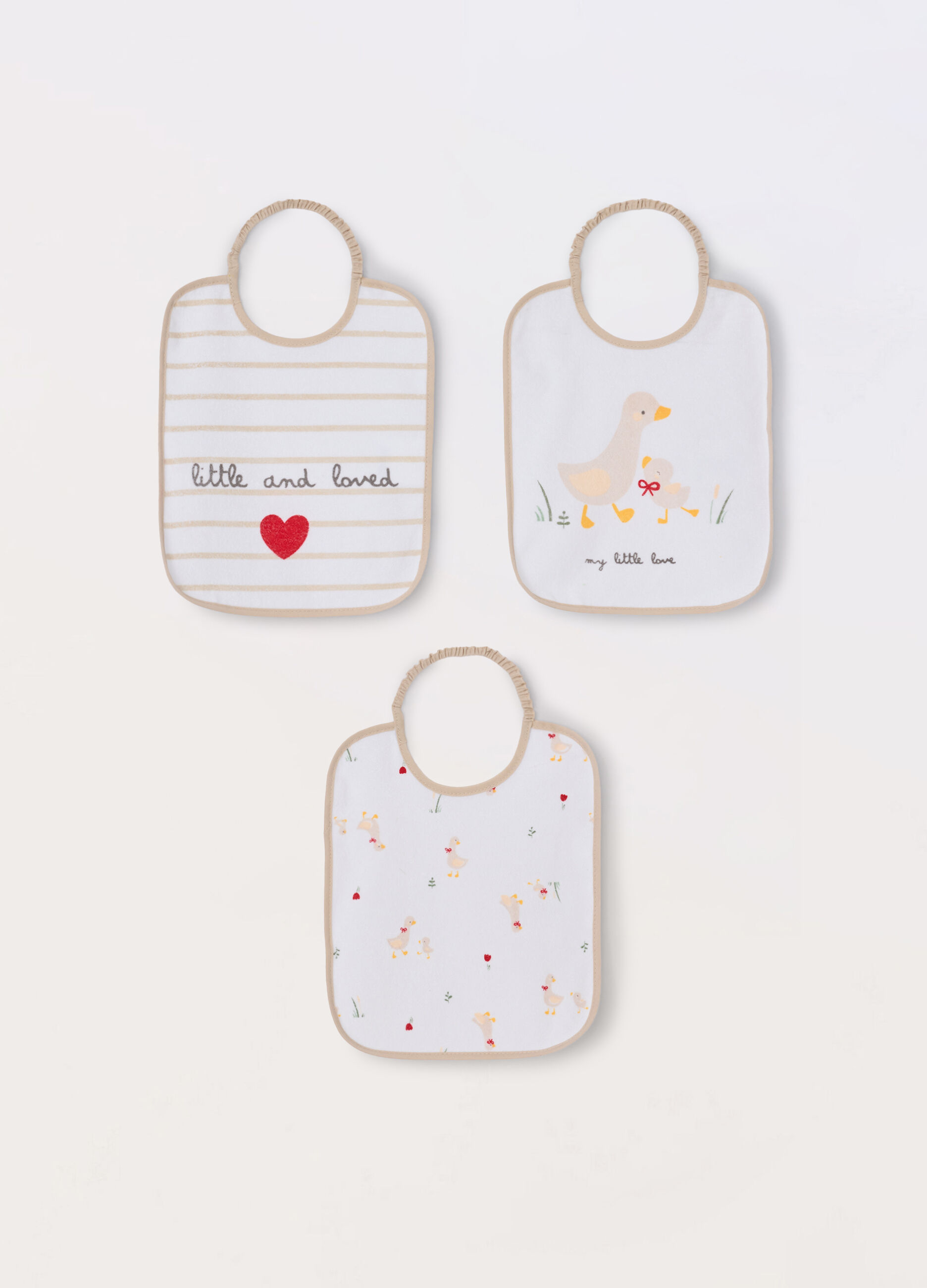 Pack 3 bavaglini in spugna di misto cotone_0