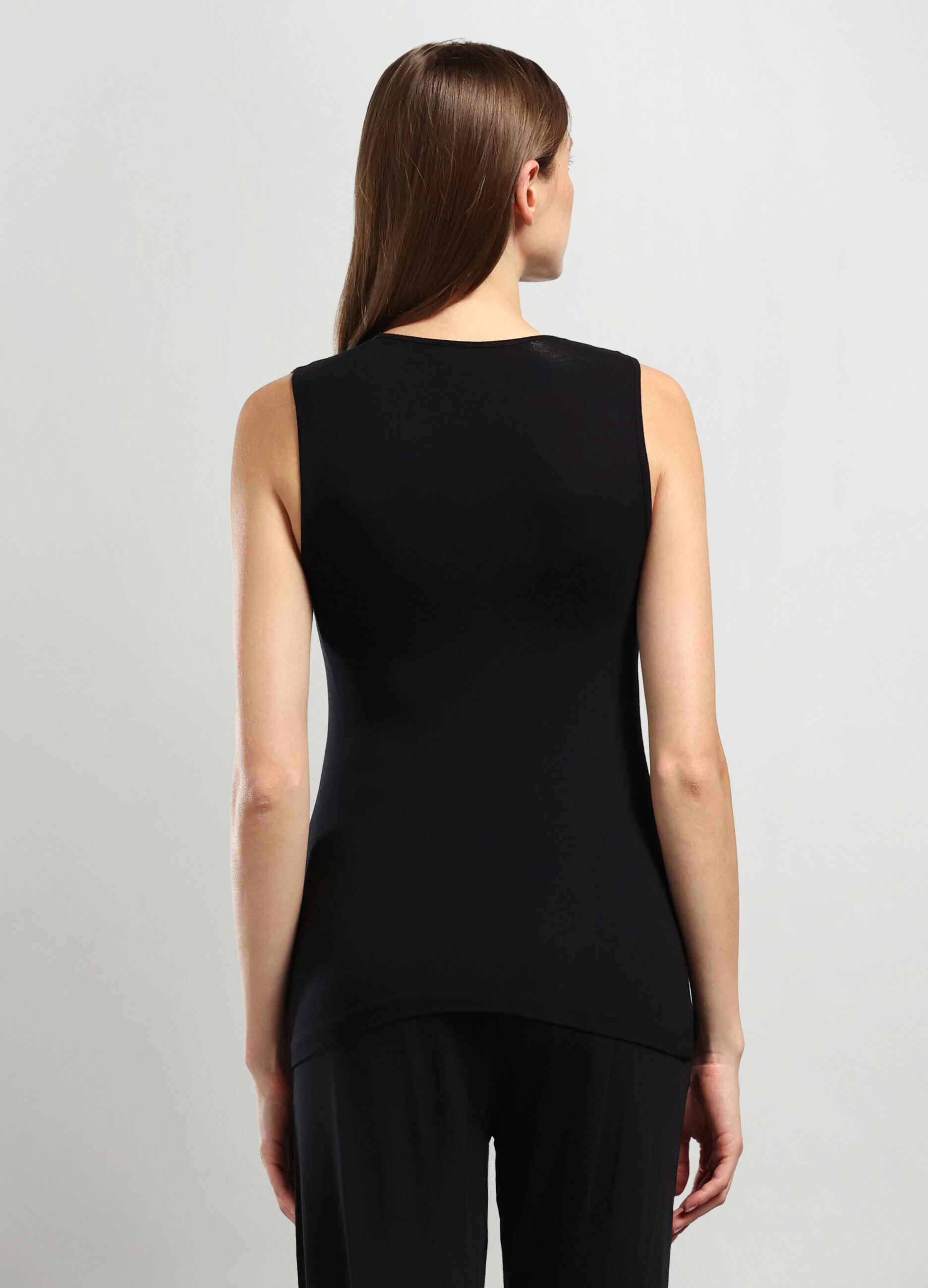 Canotta in viscosa di bamboo stretch donna_1