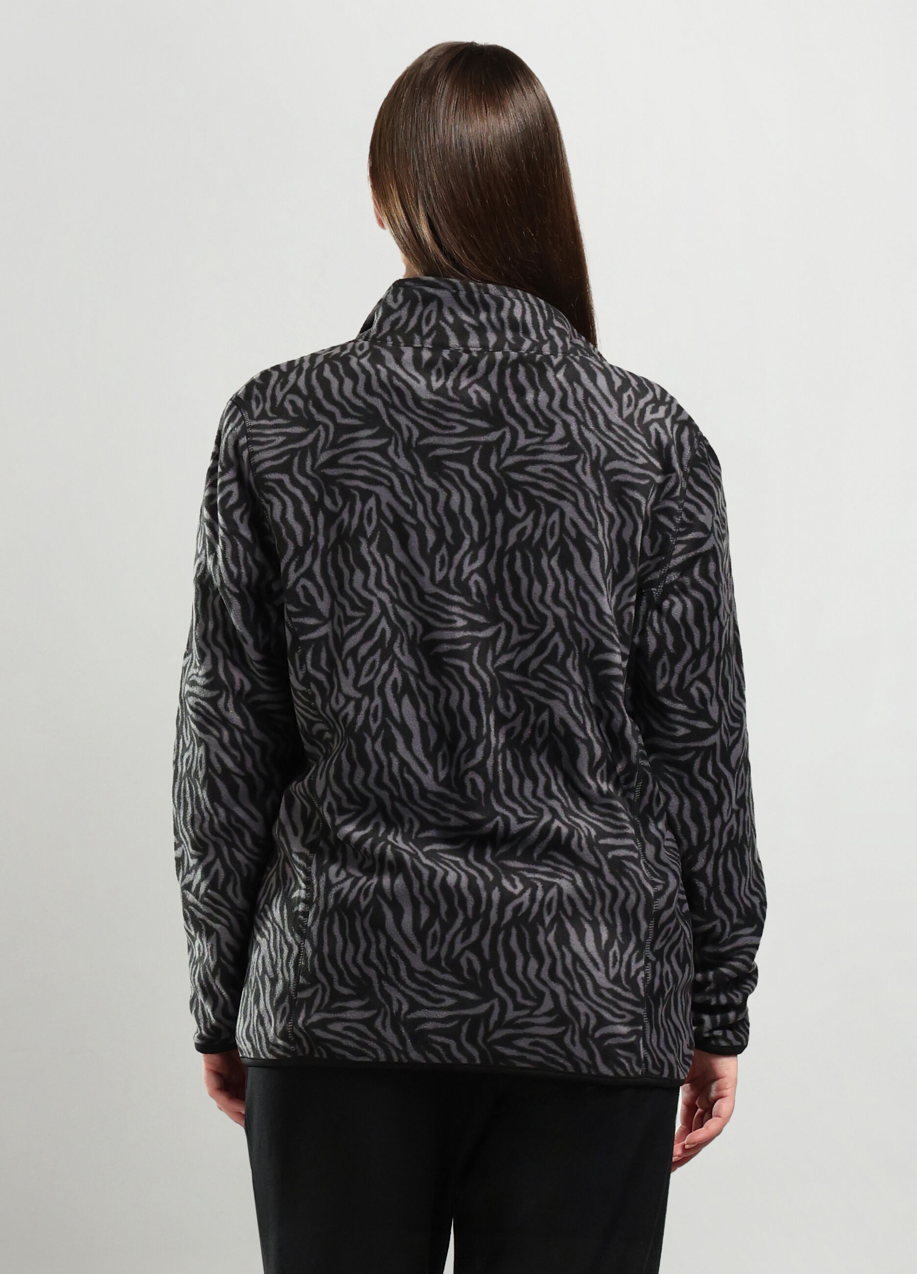 Felpa in pile con stampa donna curvy_1