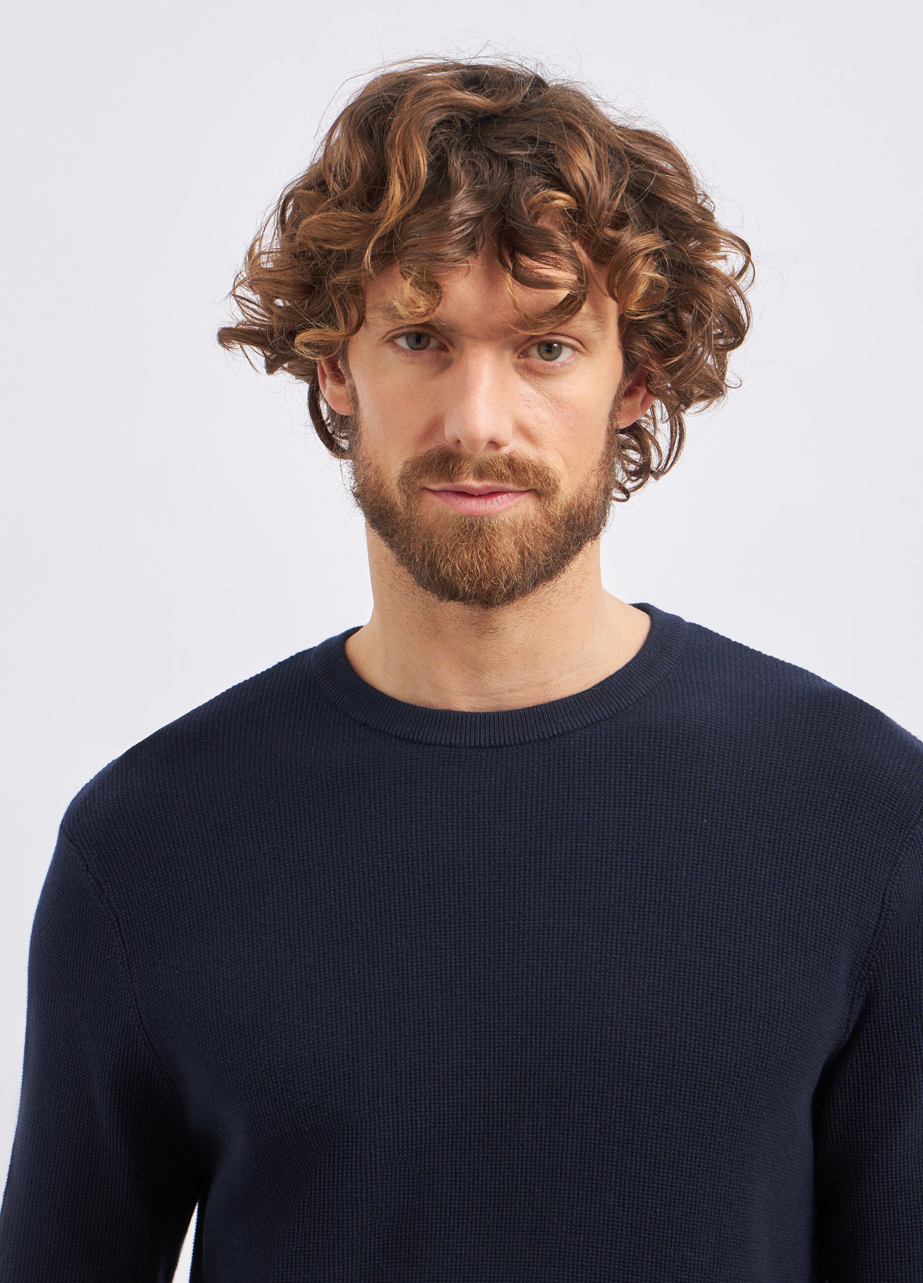 Girocollo tricot in puro cotone uomo_2