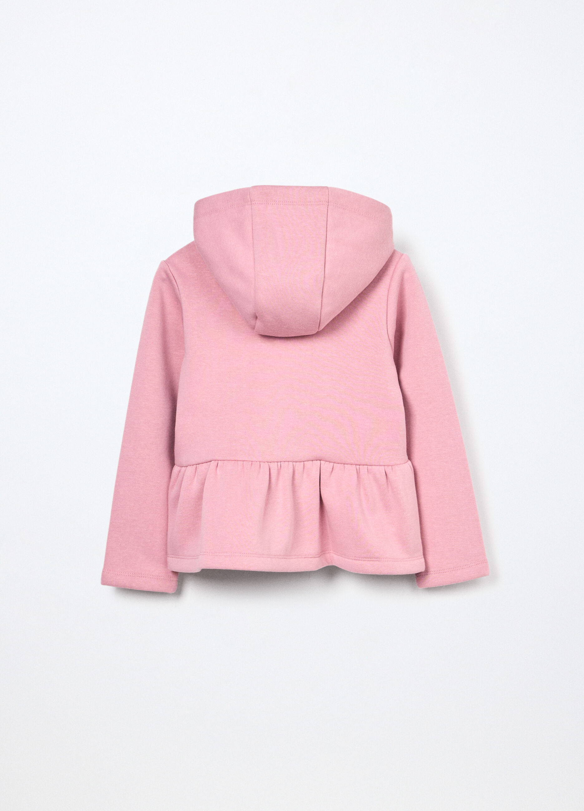 Felpa in misto cotone con cappuccio bambina_1