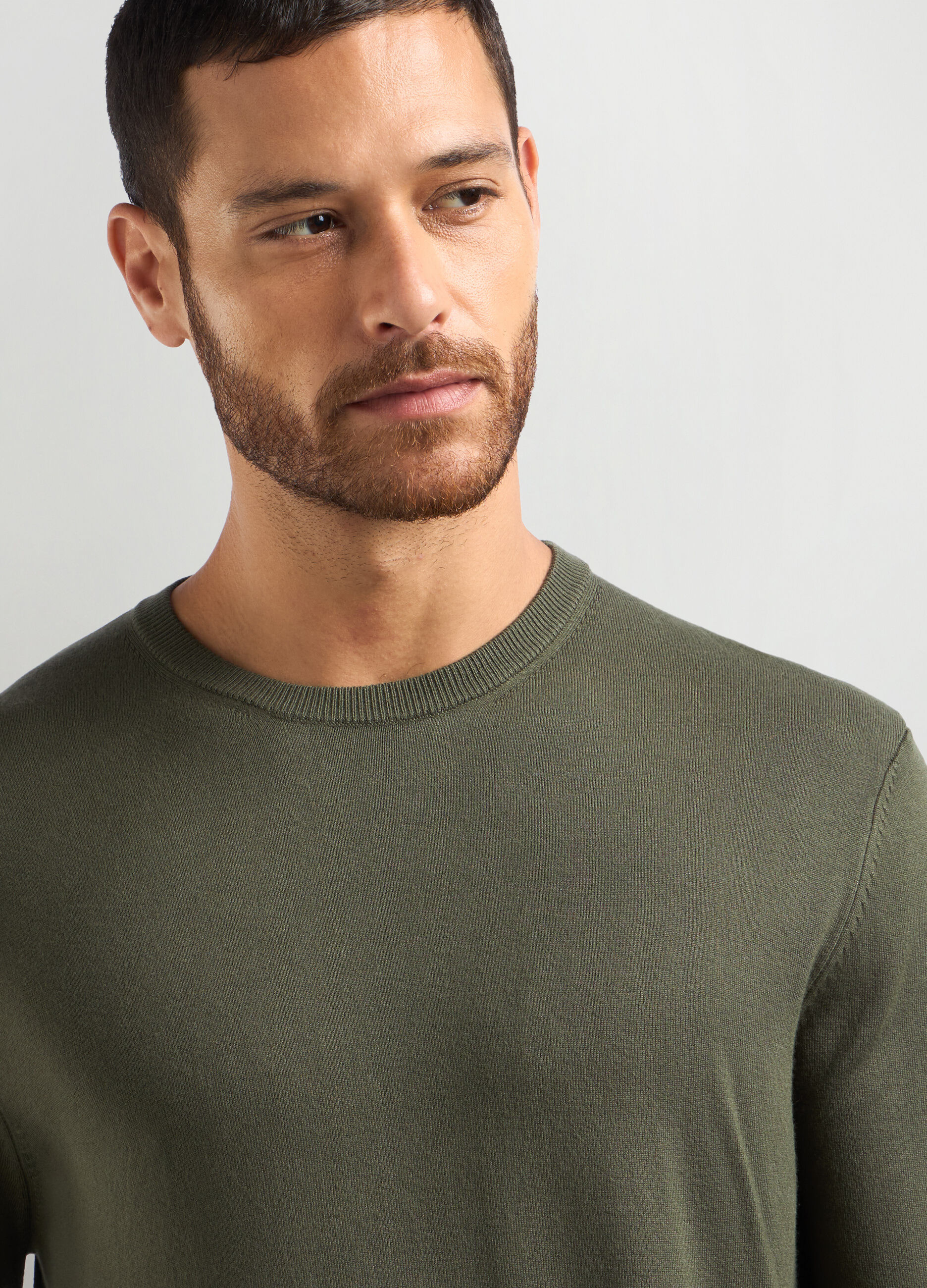 Maglione girocollo maglia rasata uomo_2