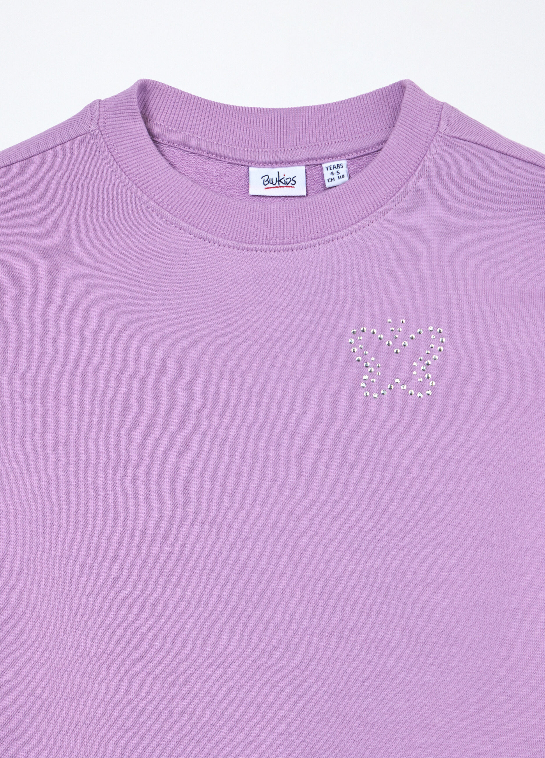 Felpa in french terry di puro cotone bambina_2