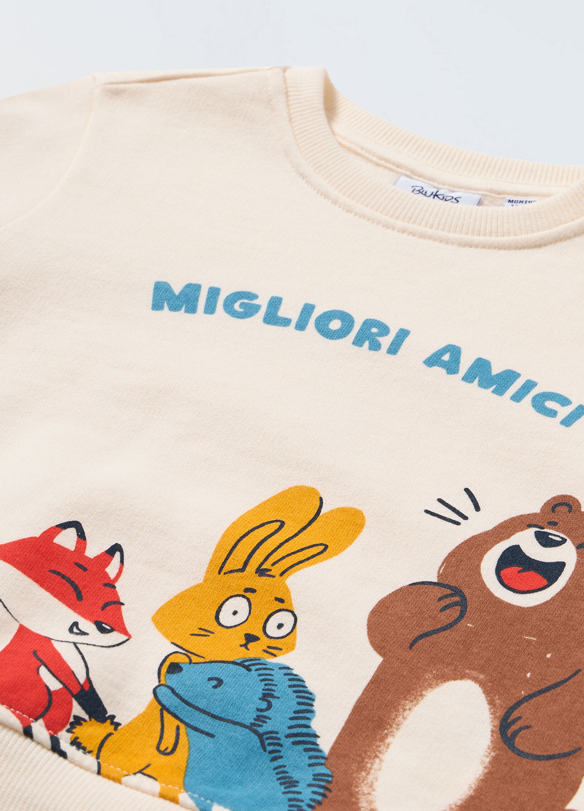 Felpa girocollo in puro cotone neonato_1