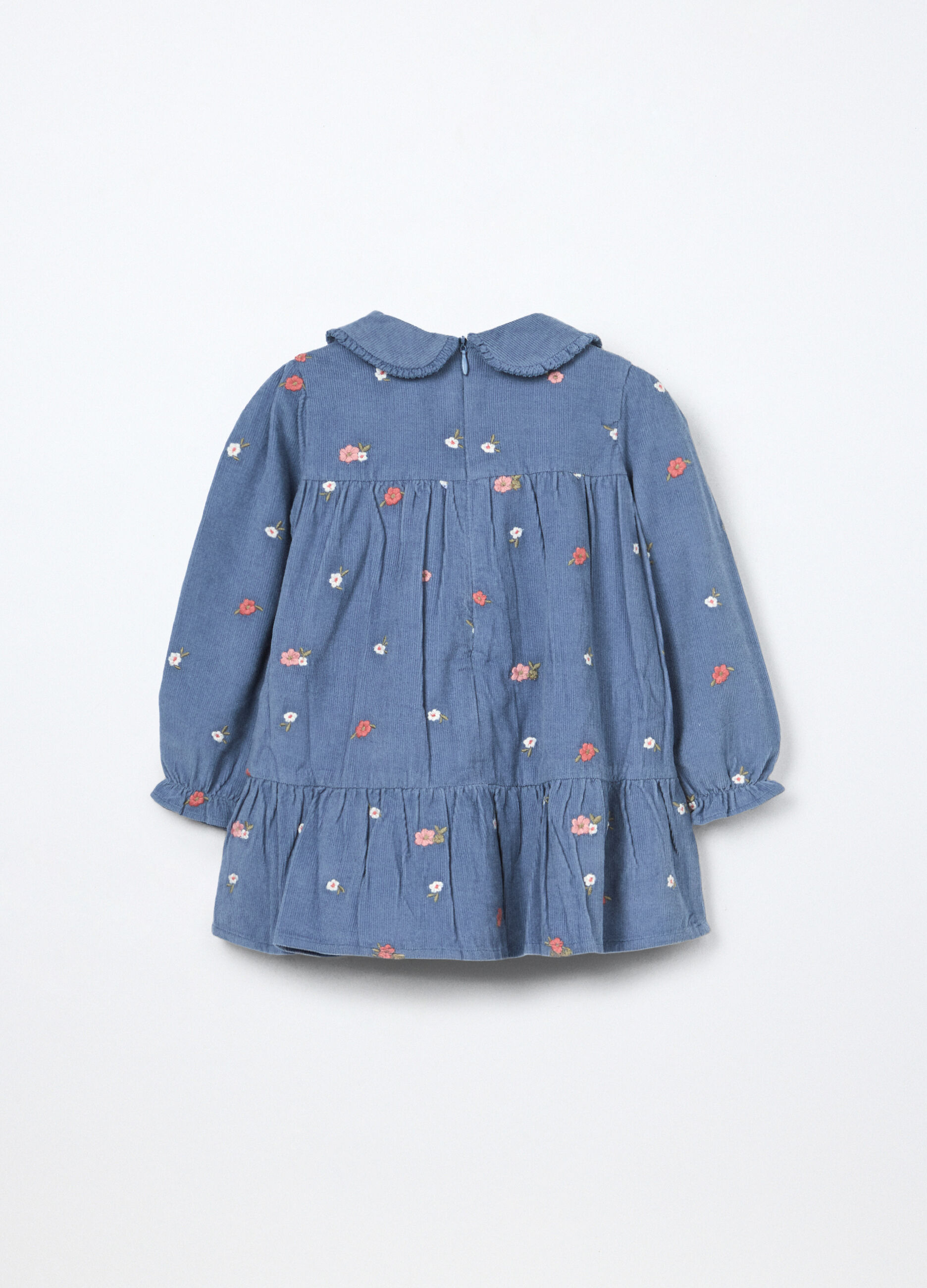 Vestito in velluto a coste di puro cotone neonata_1