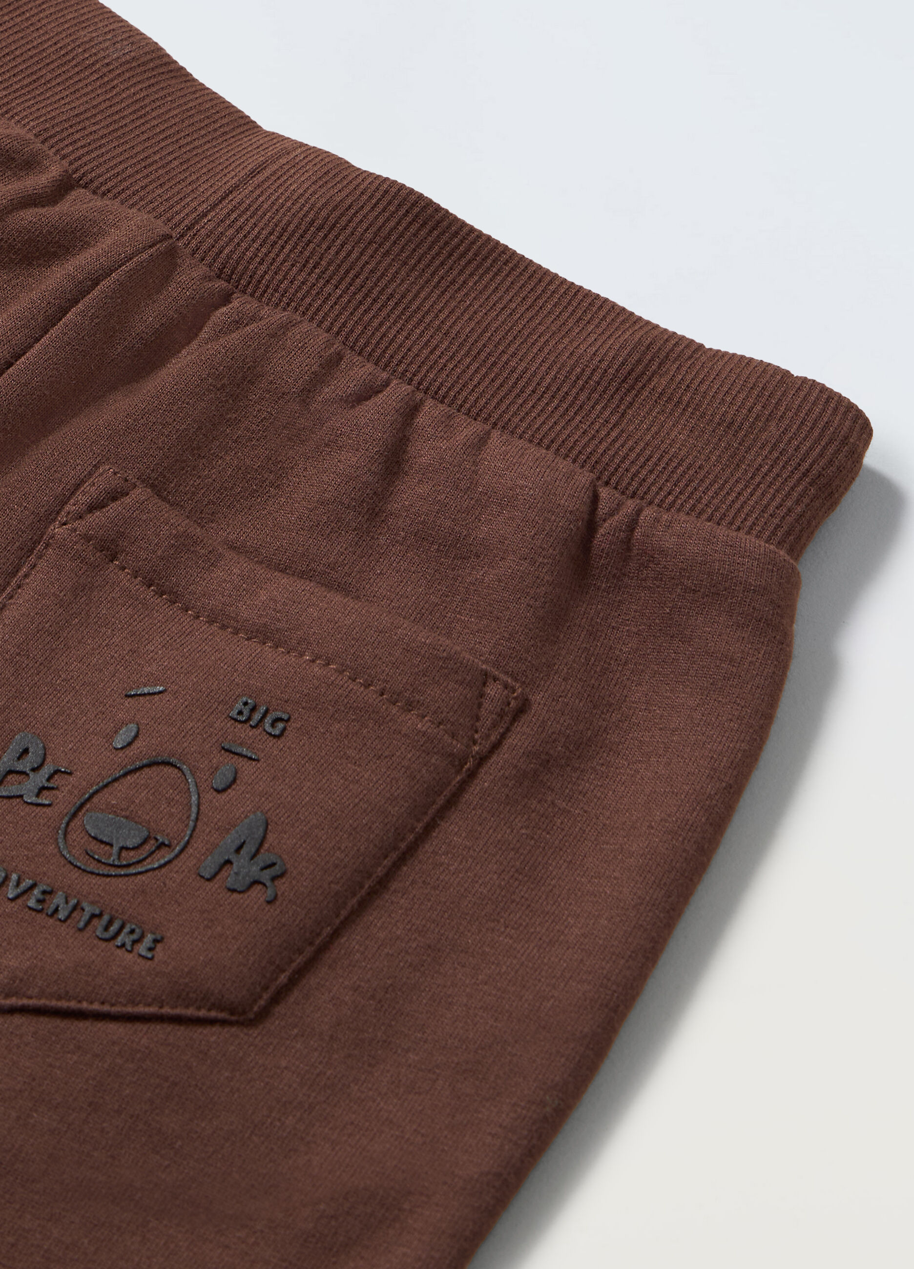 Jogger in felpa di puro cotone neonato_1