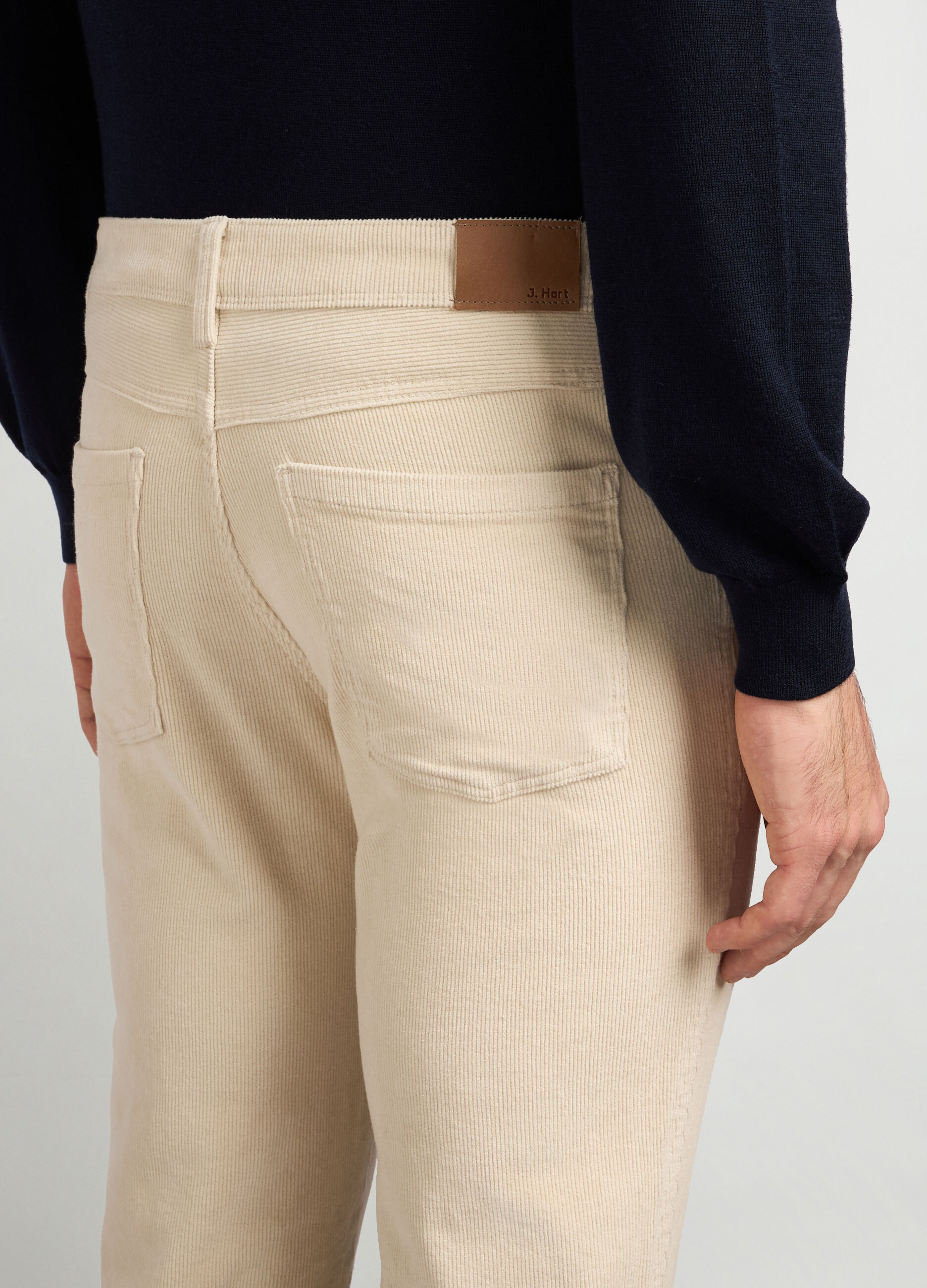 Pantaloni 5 tasche slim fit in velluto a coste uomo_2