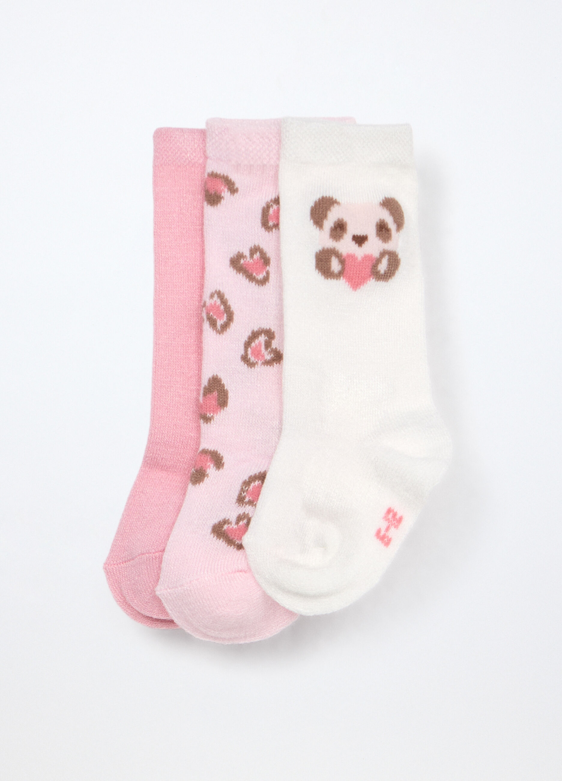 Pack 3 calze lunghe in viscosa di bamboo stretch neonata_1