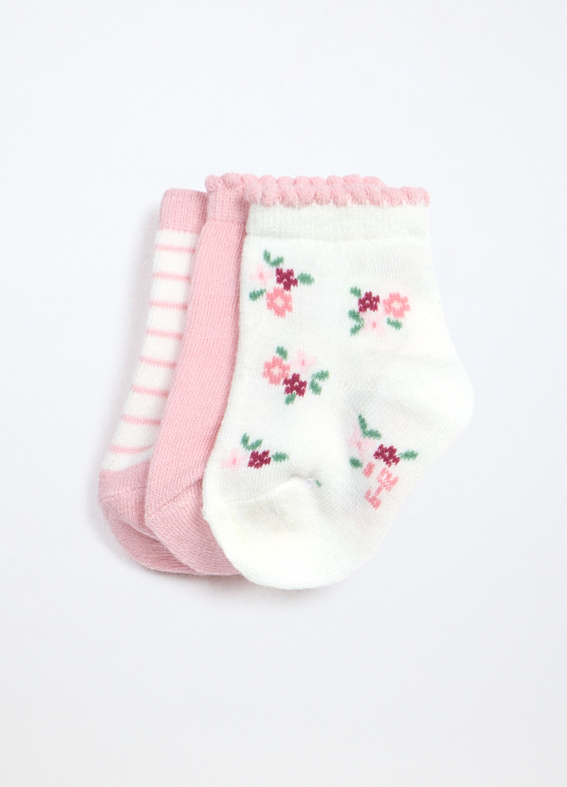 Pack 3 calzini corti misto cotone neonata_0