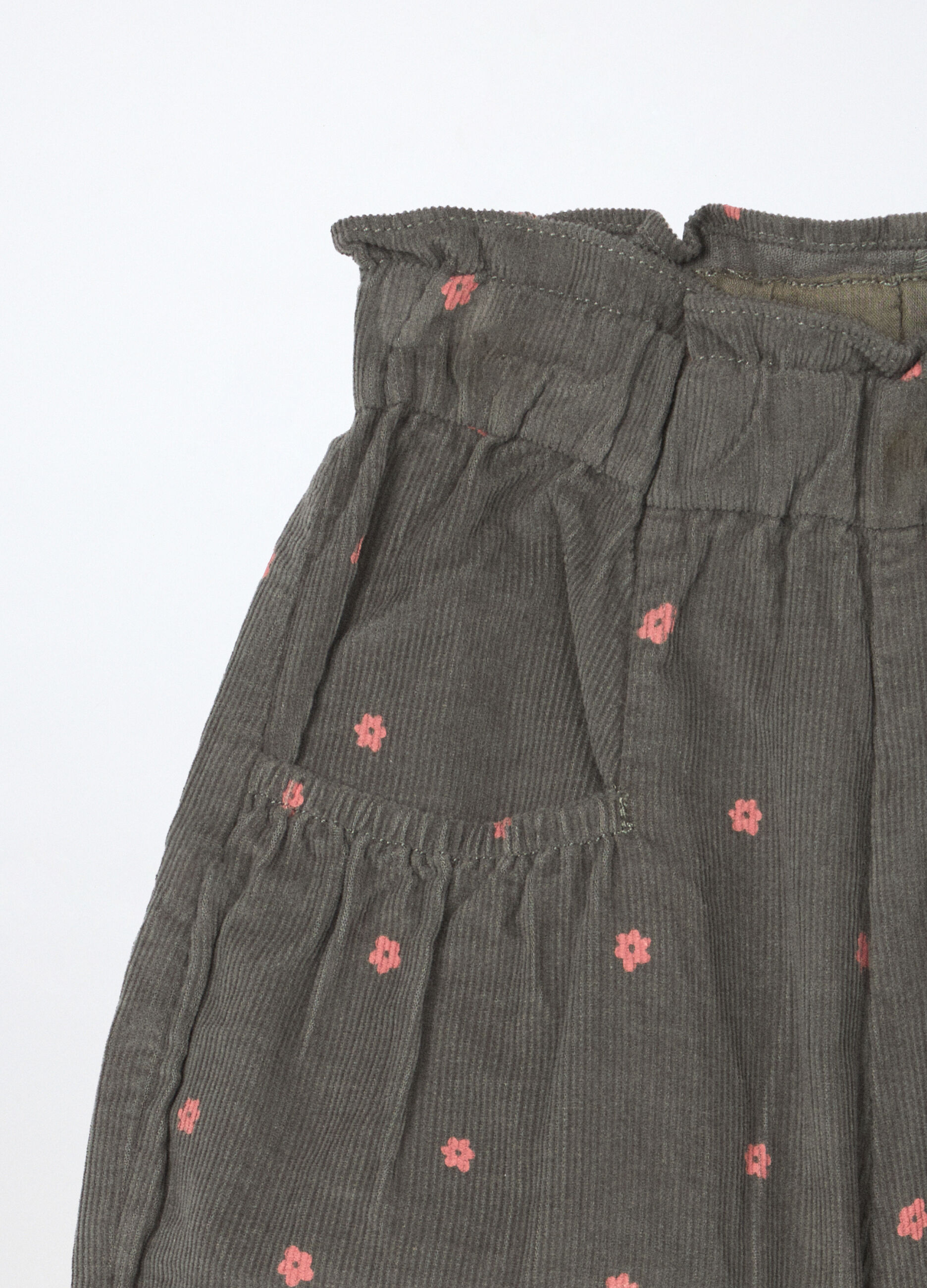 Pantaloni wide leg in velluto a coste neonata_2