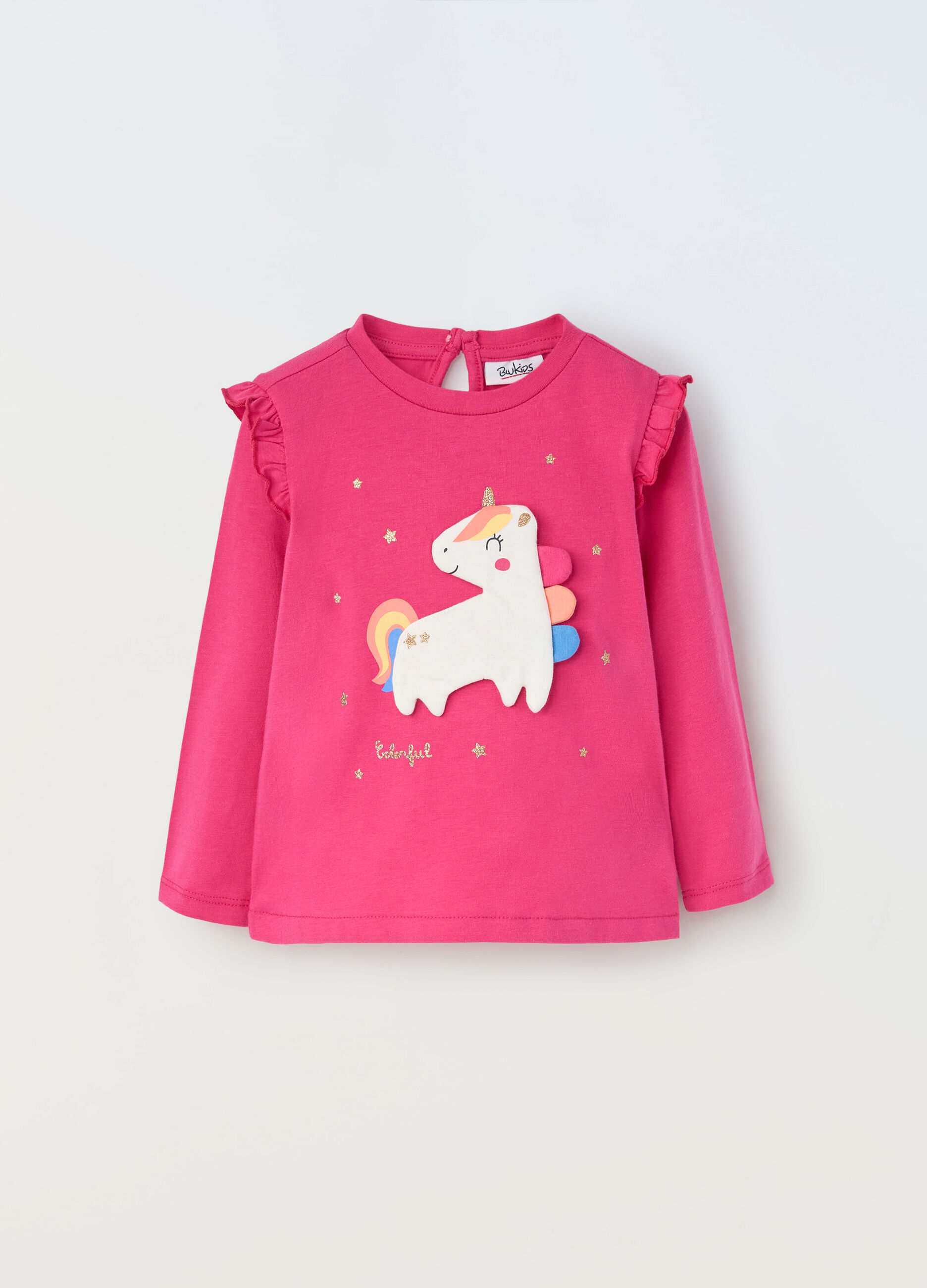 T-shirt in cotone stretch neonata_0