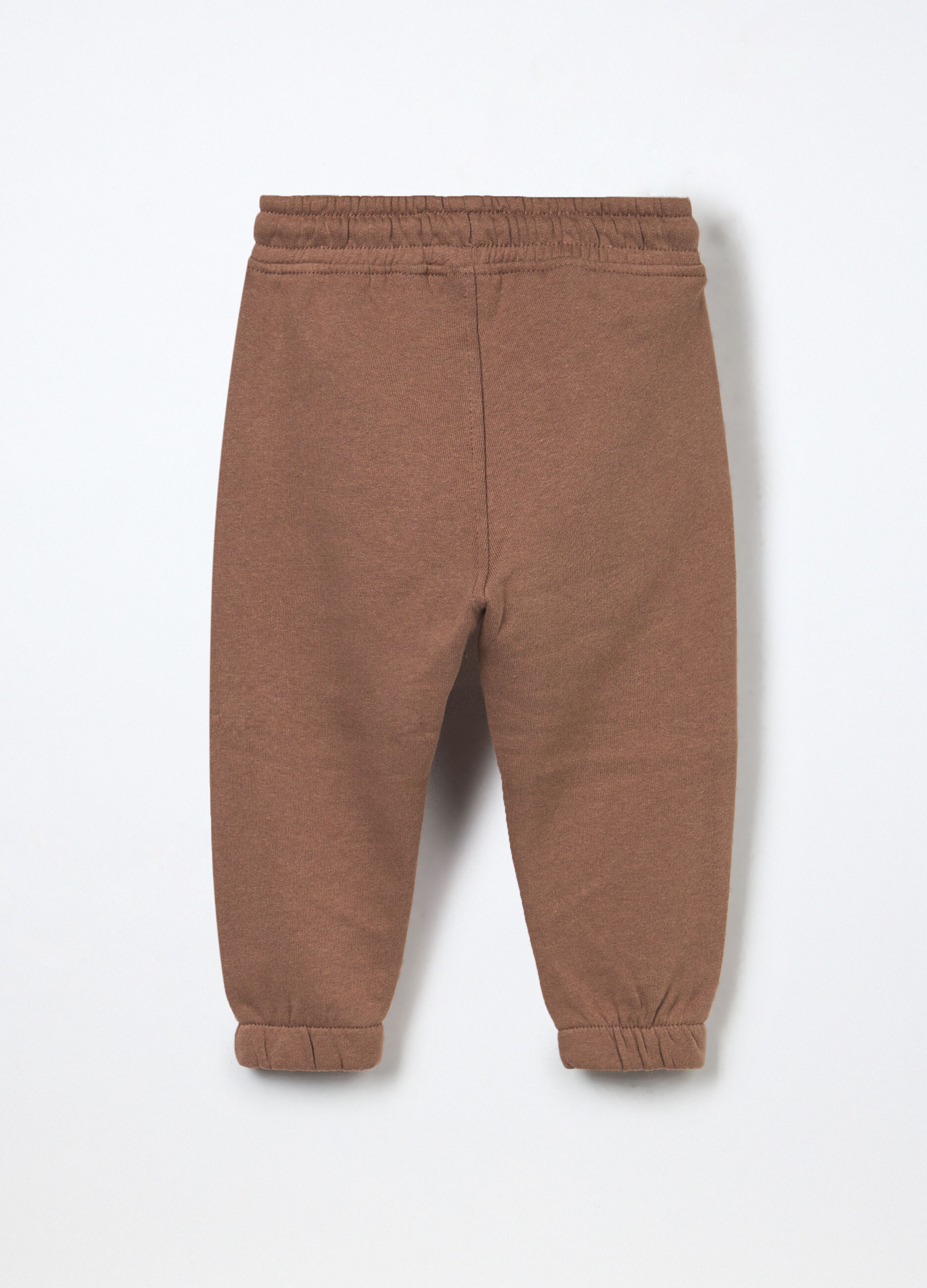 Pantaloni in french terry di puro cotone neonato_1