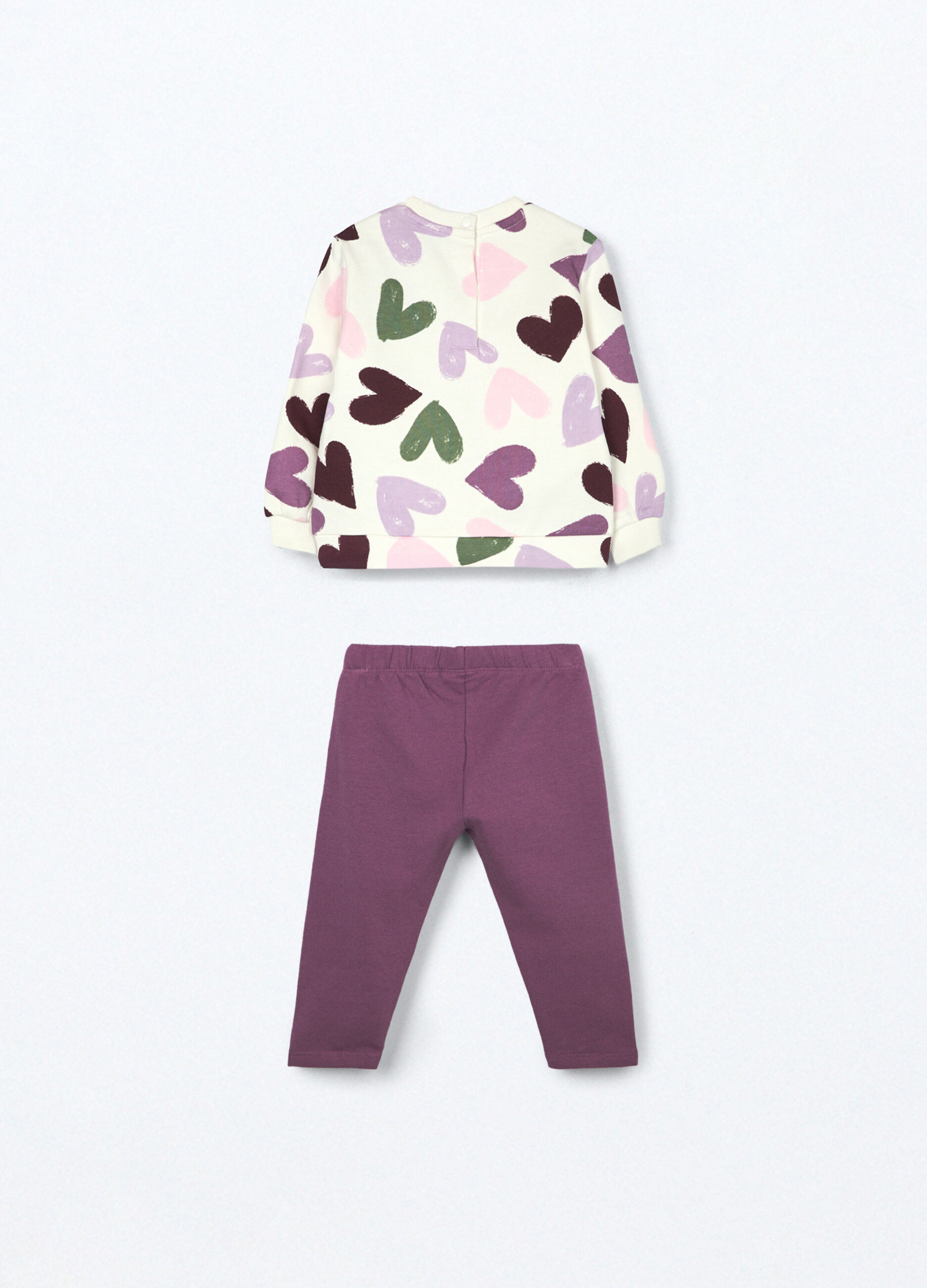 Jogging set in puro cotone fleece neonata_1