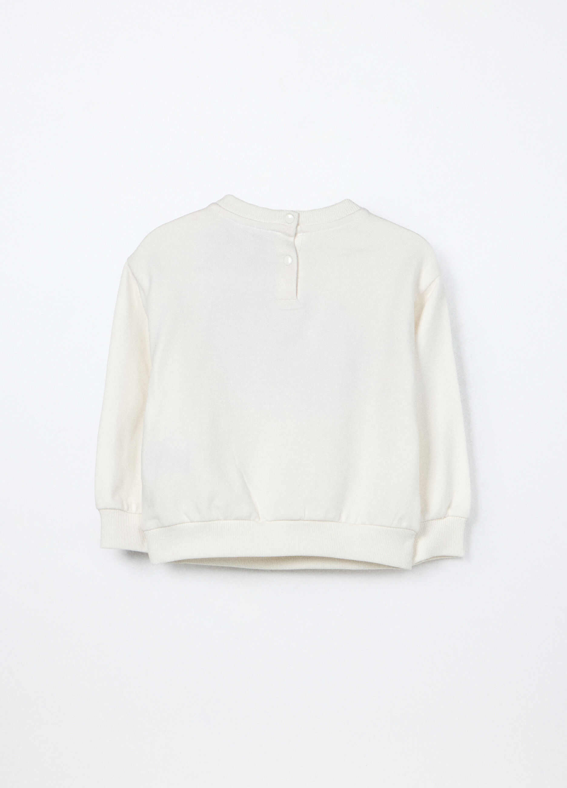 Felpa in cotone fleece stretch neonata_1