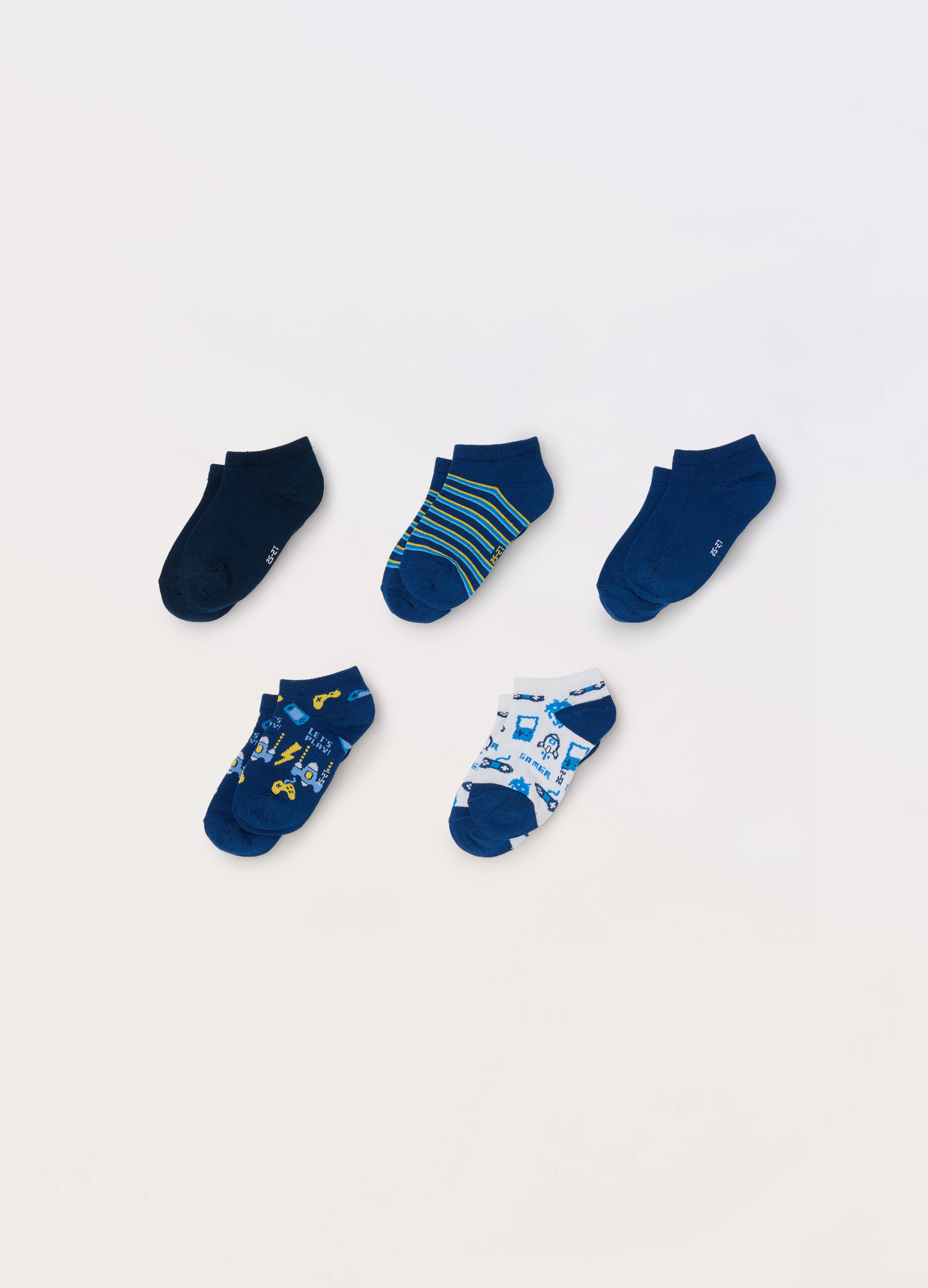 Pack 5 calze corte misto cotone _0
