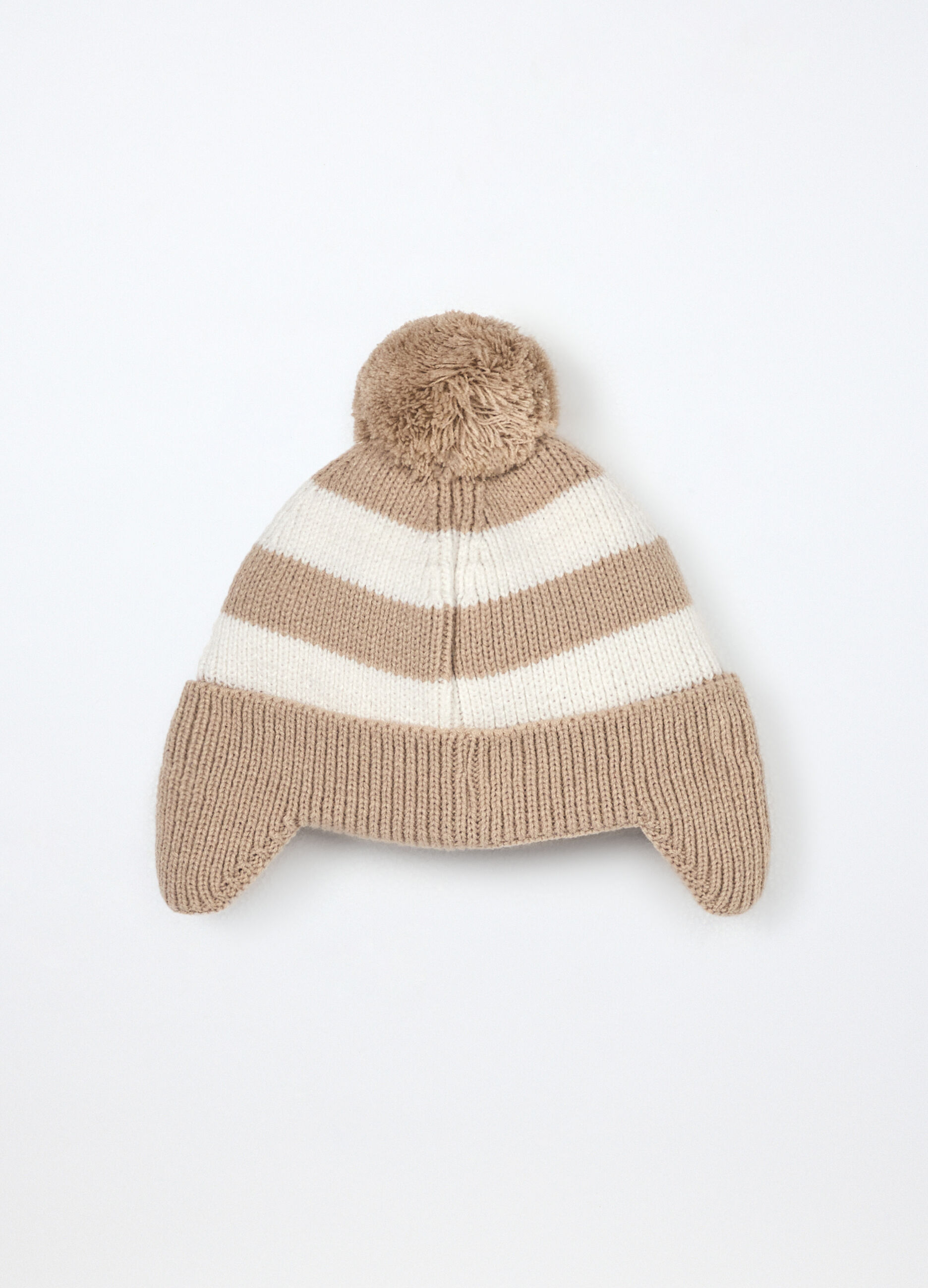 Berretto tricot a righe neonato_1