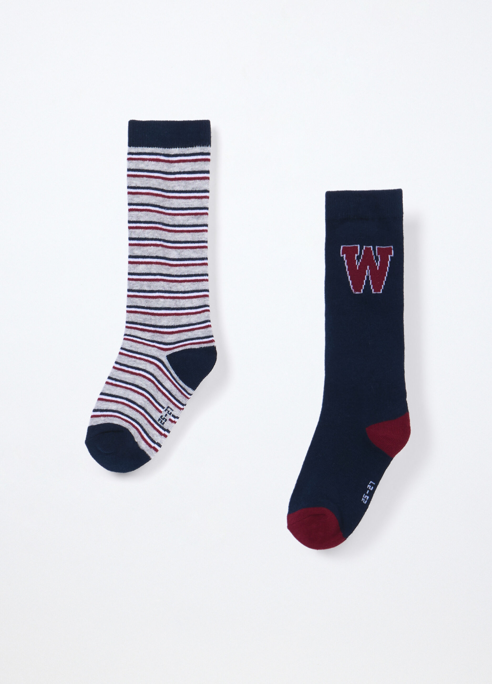 Pack 2 calze lunghe misto cotone bambino_1