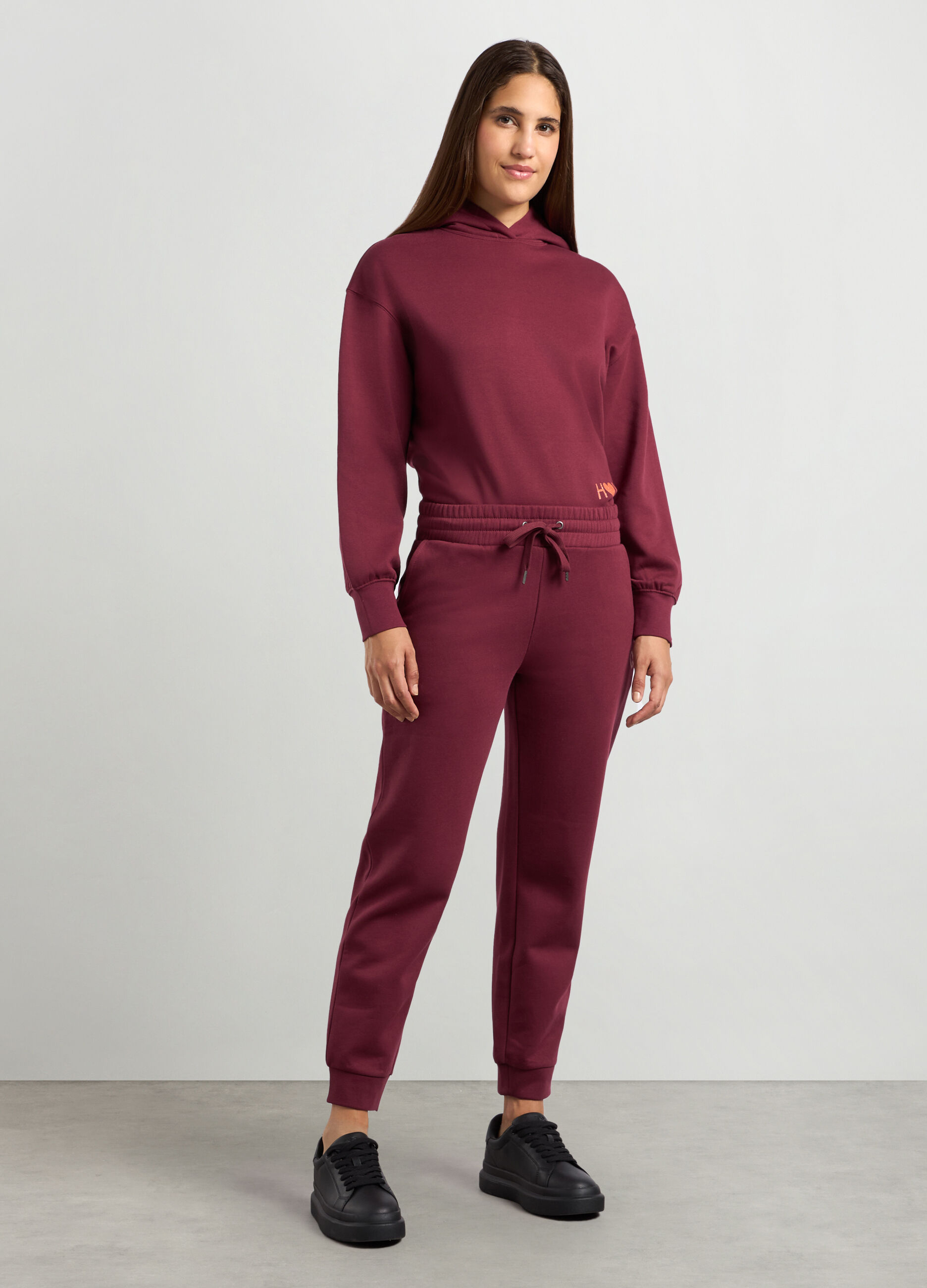 Jogger in cotone fleece stretch fitness donna_0