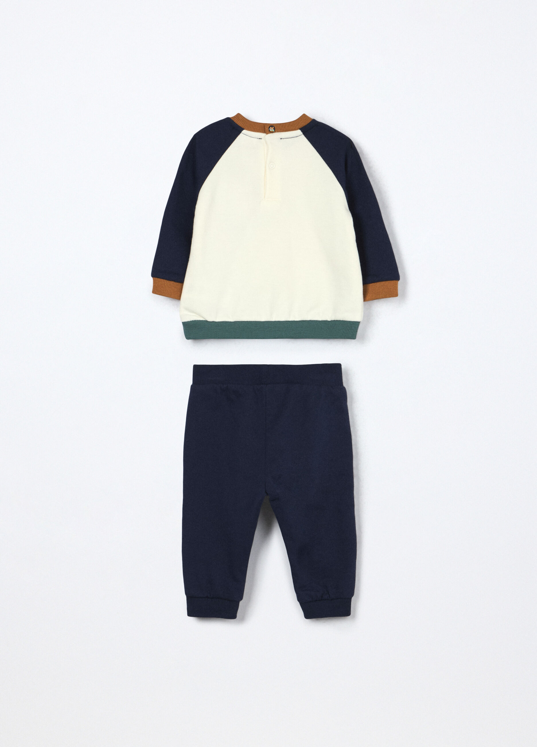 Jogging set in puro cotone fleece neonato_1