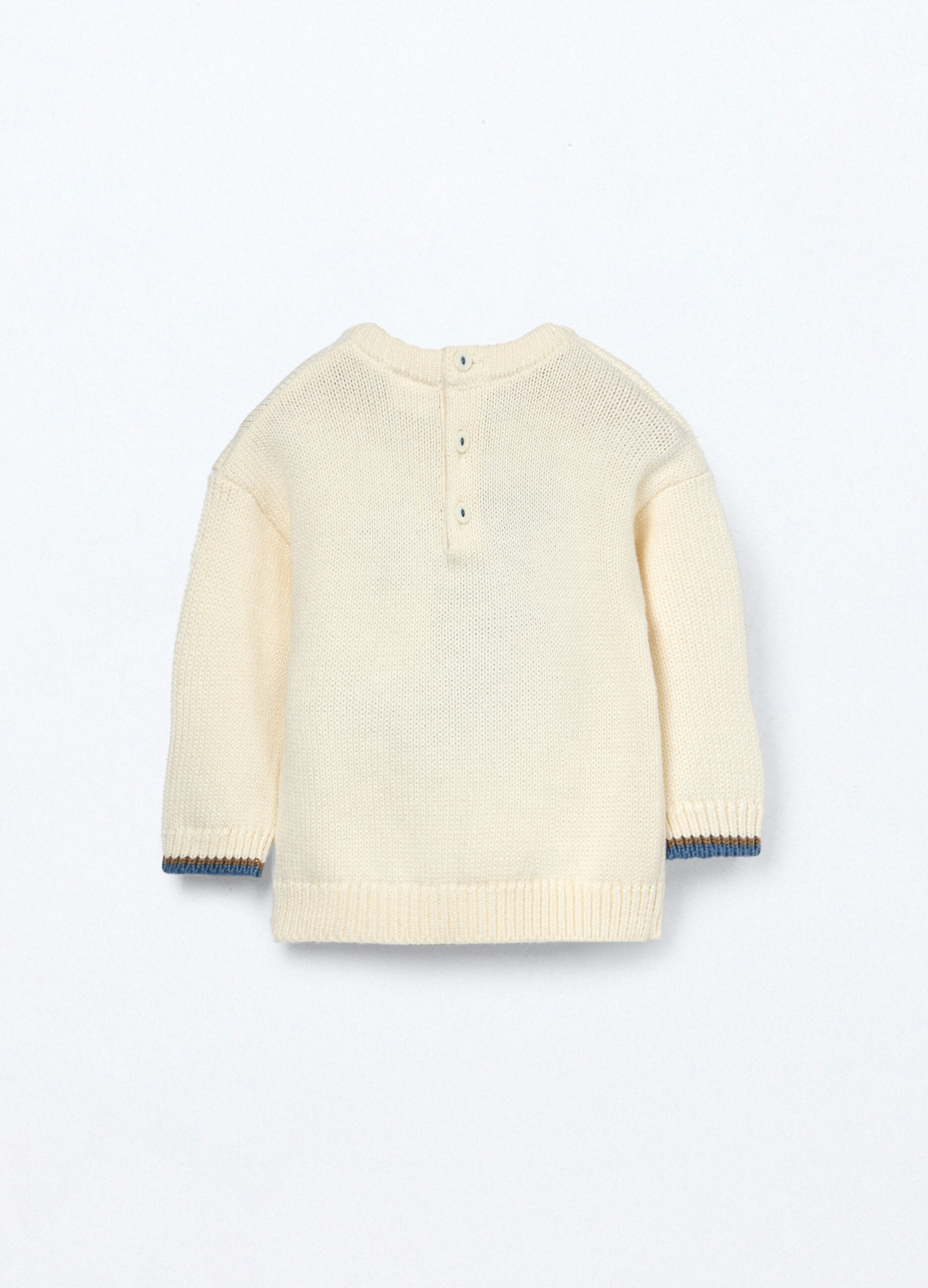 Girocollo tricot in puro cotone neonato_1