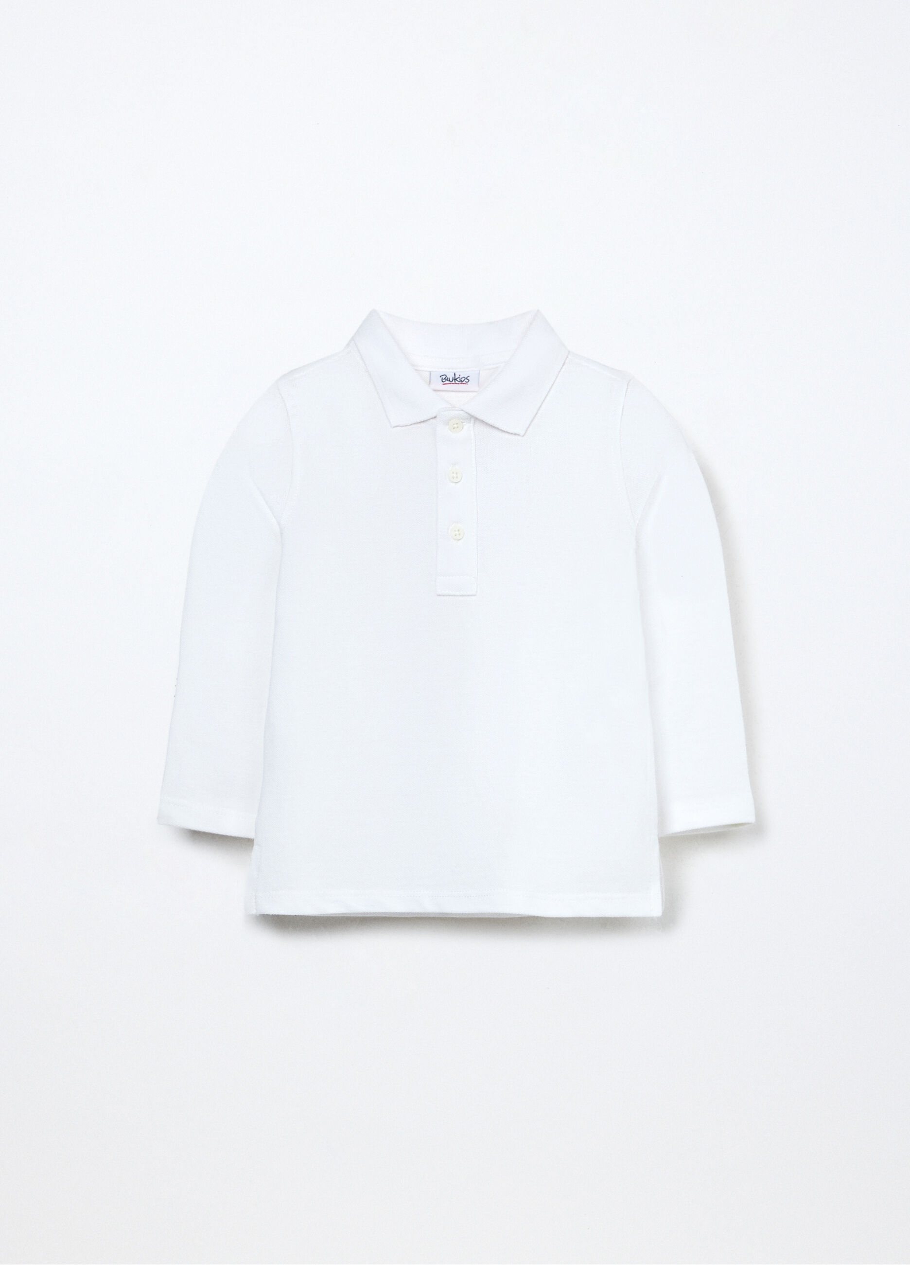Polo in puro cotone piquet neonato_0