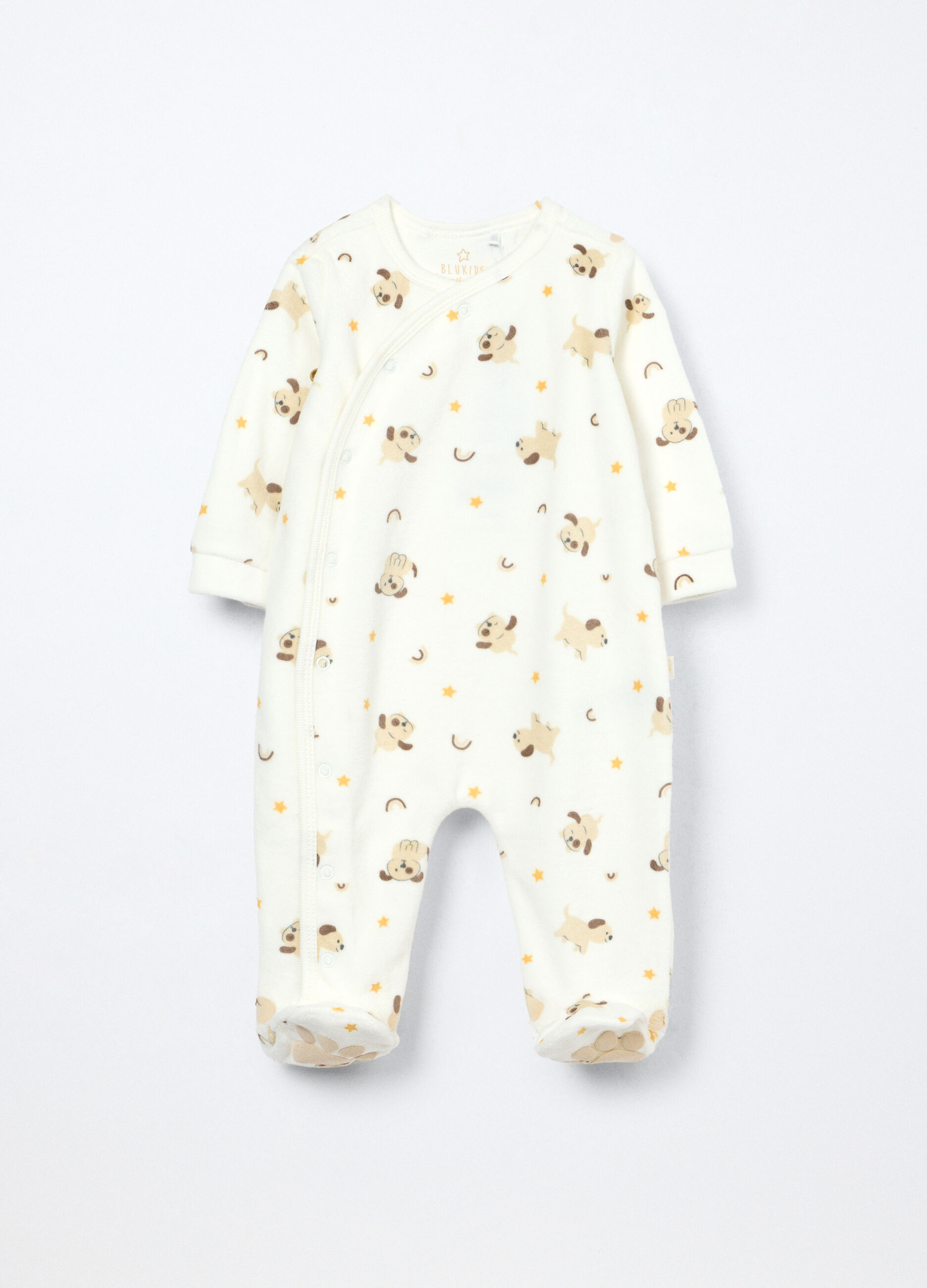 Pigiama velour misto cotone neonato_0