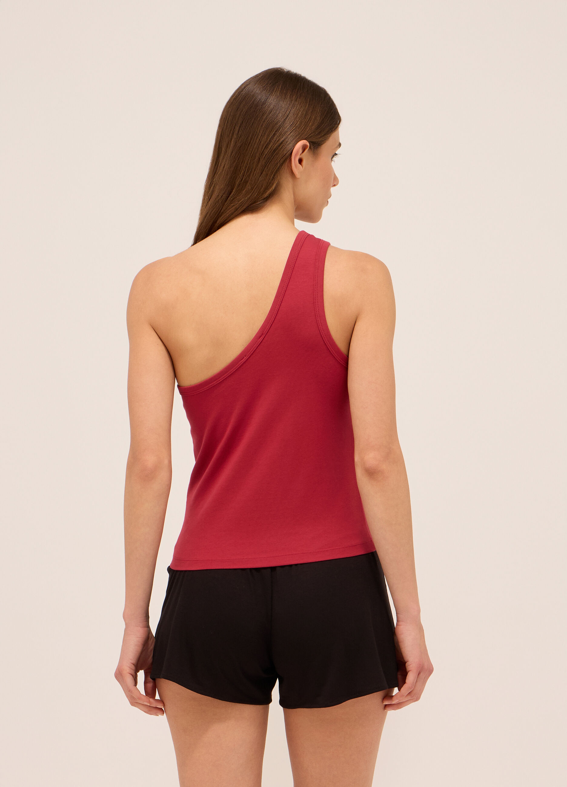 Top in jersey di cotone stretch donna_1