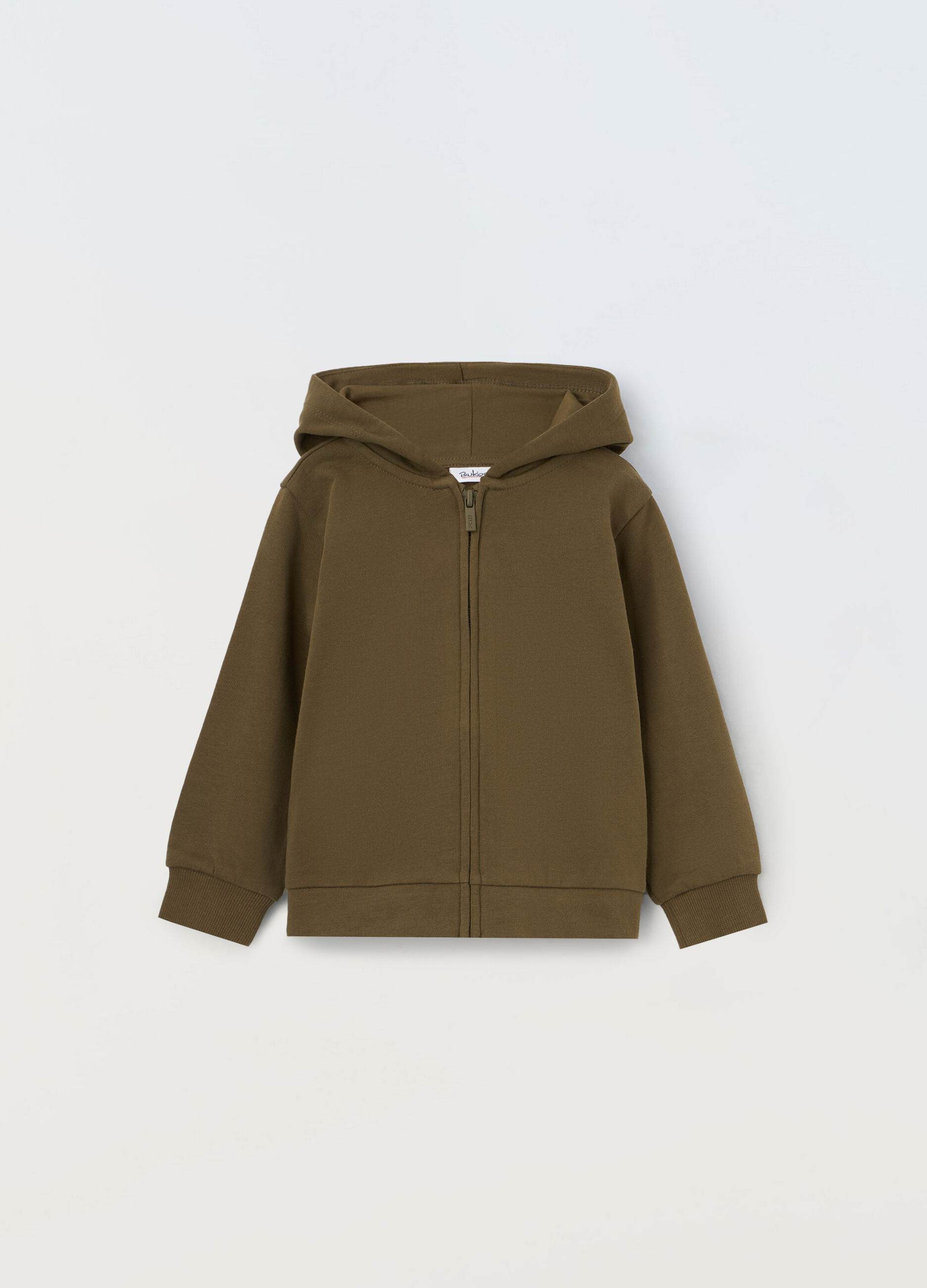 Felpa con cappuccio in puro cotone neonato_0