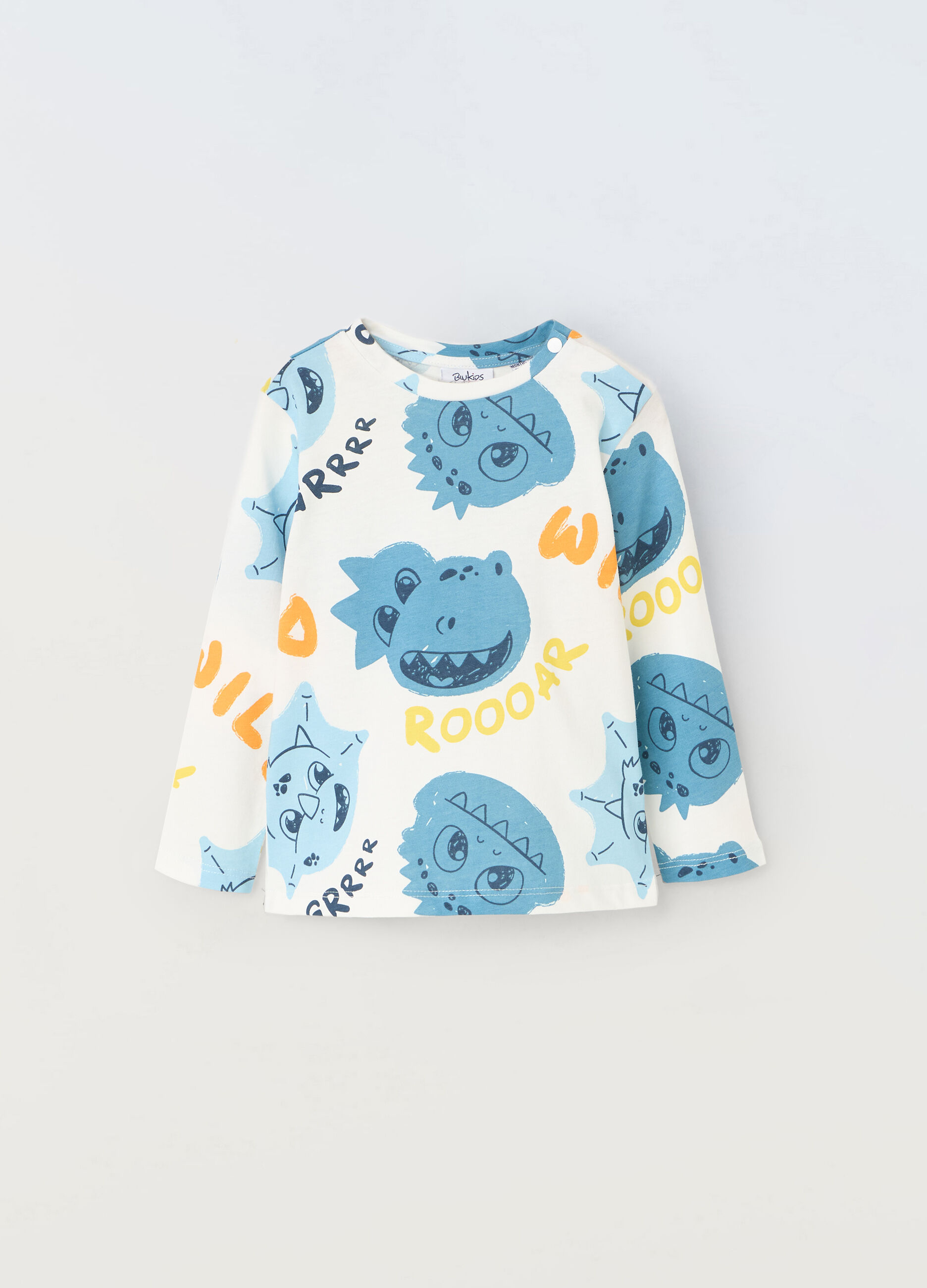 T-shirt a maniche lunghe in pur cotone neonato_0