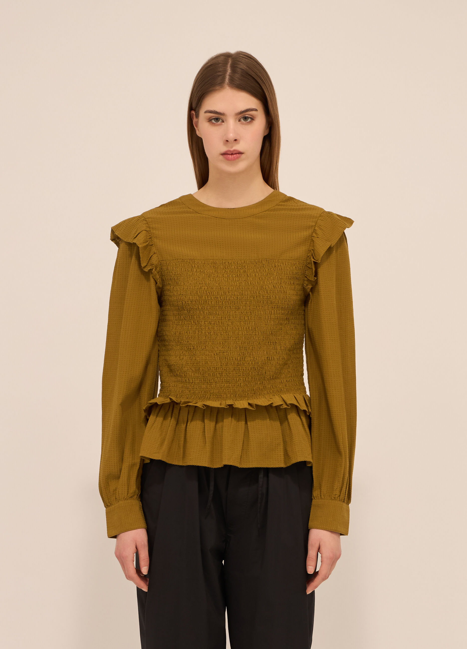 Blusa misto cotone donna_0