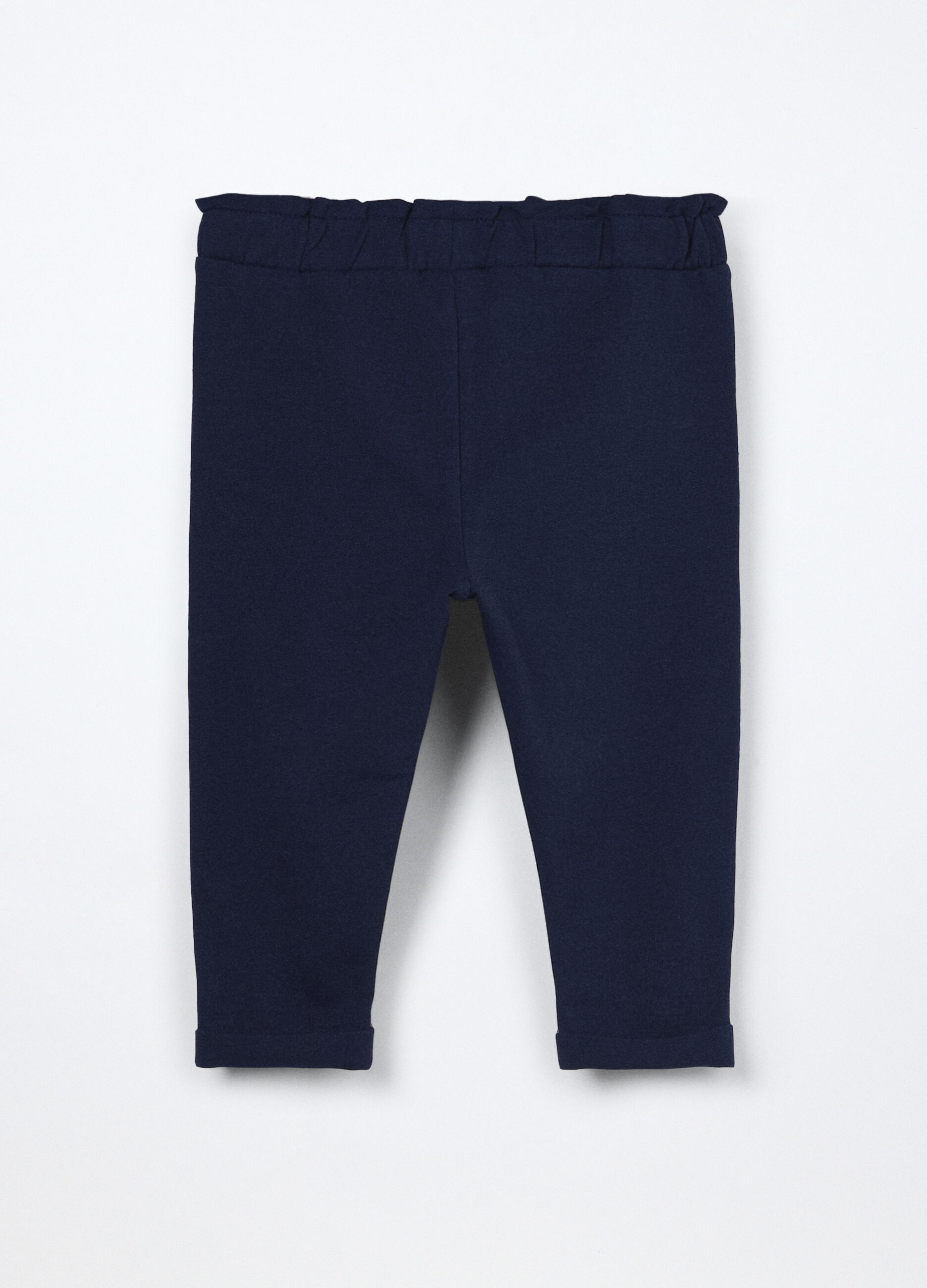 Jogger in french terry di cotone stretch neonata_1