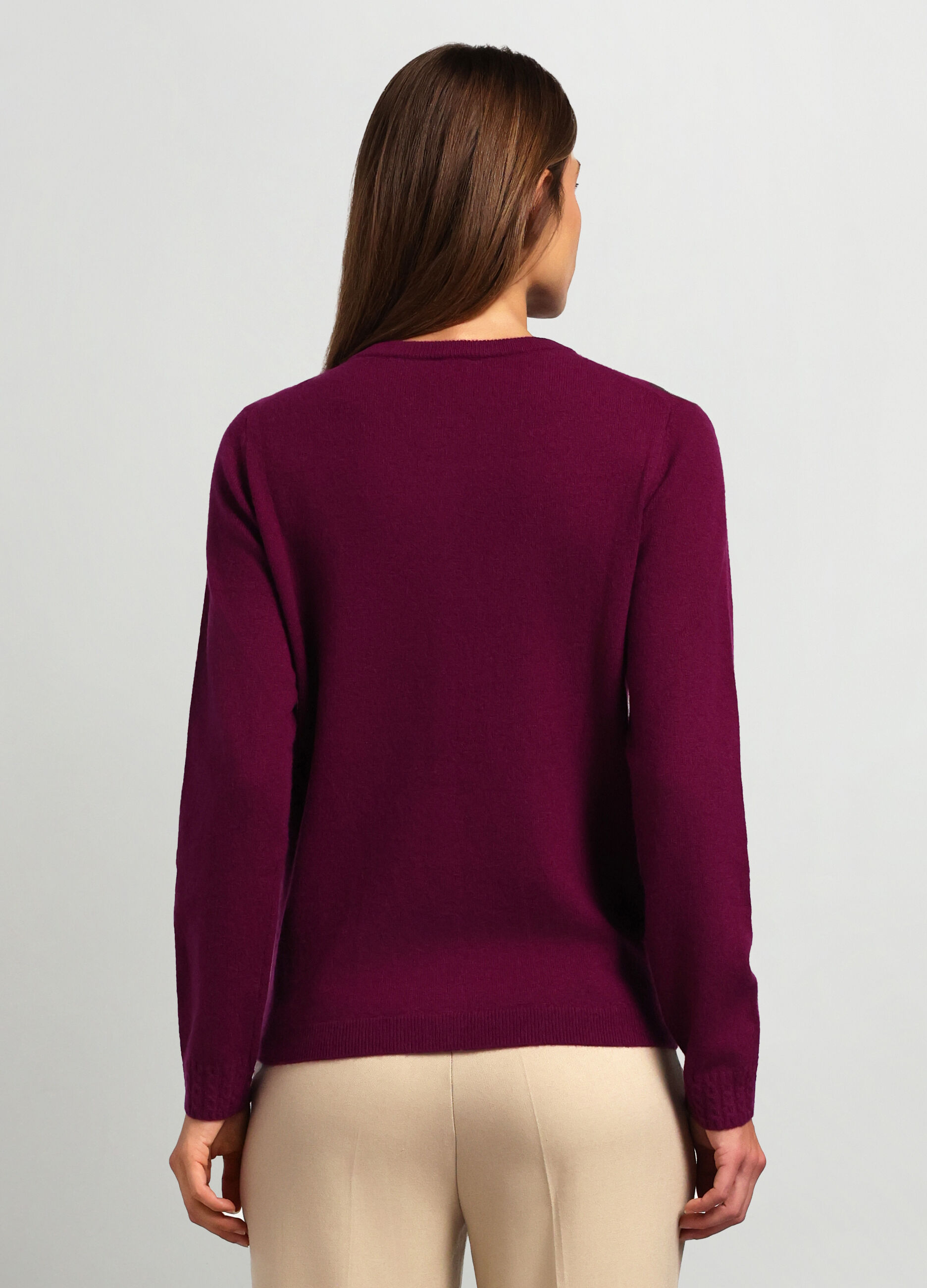 Cardigan tricot in puro cashmere donna_1