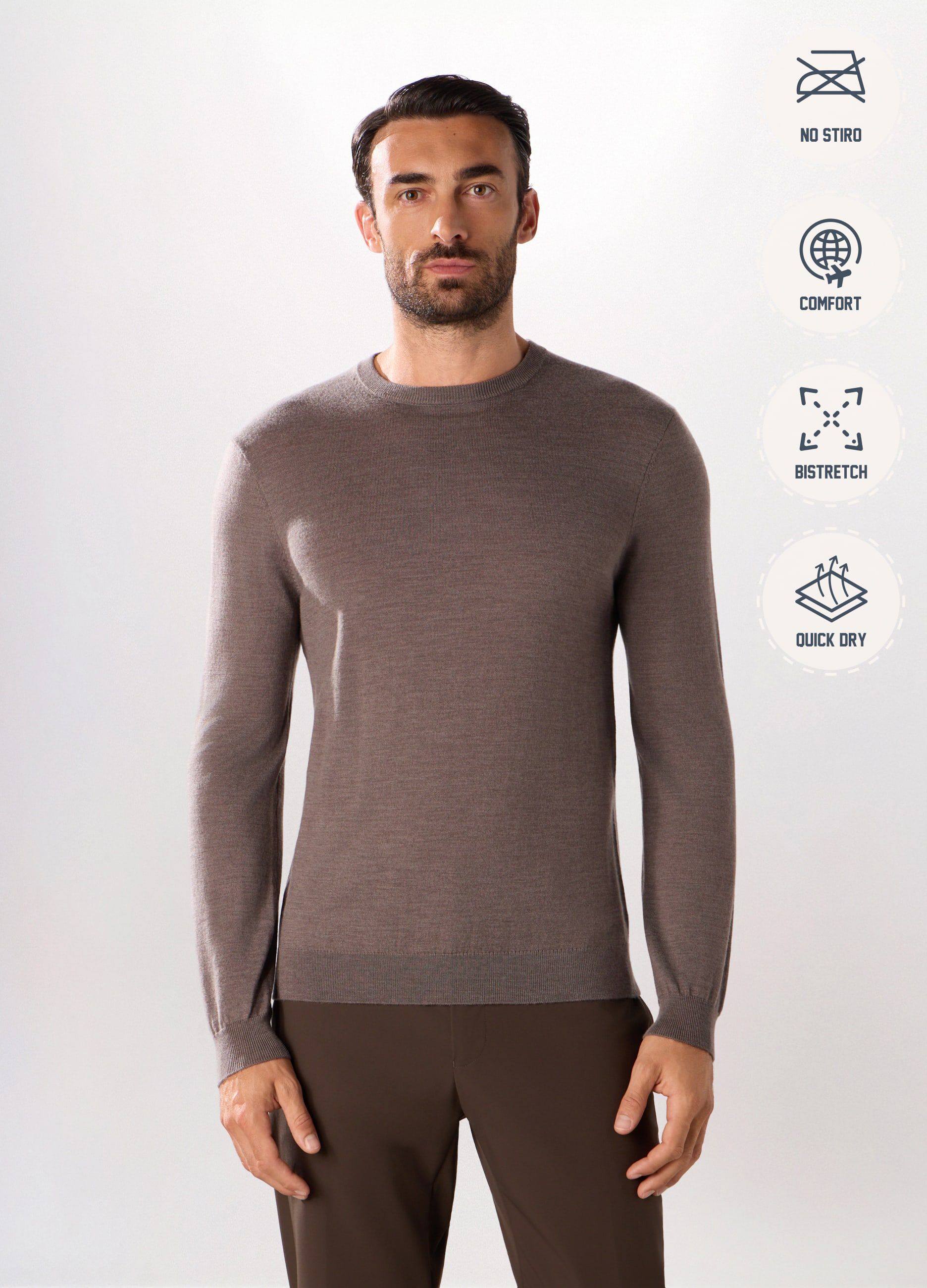 Maglione girocollo in lana merino uomo_1