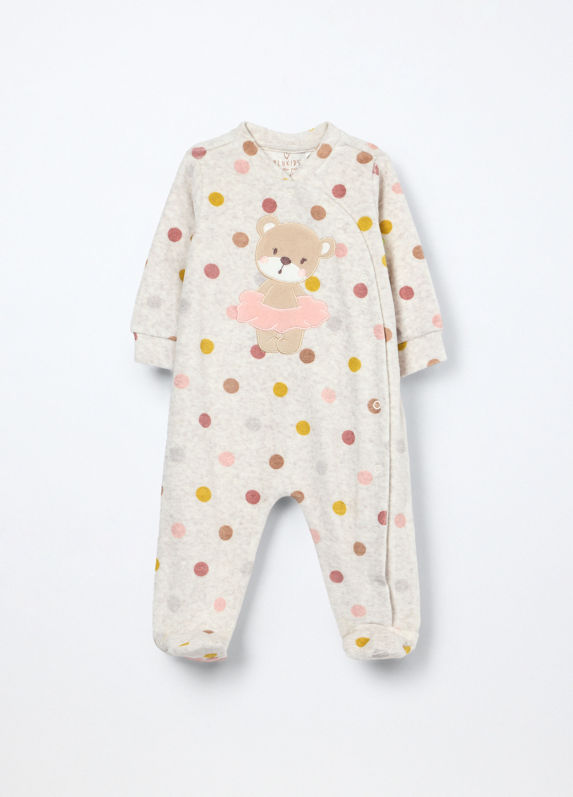 Pigiama velour misto cotone neonata_0