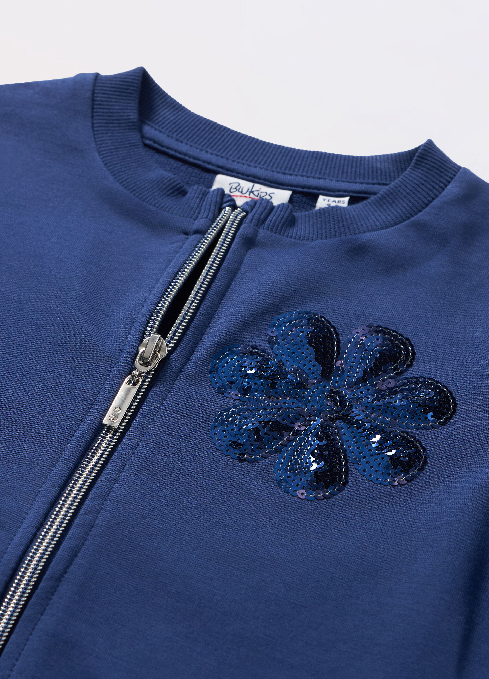 Felpa in french terry di cotone stretch bambina_1