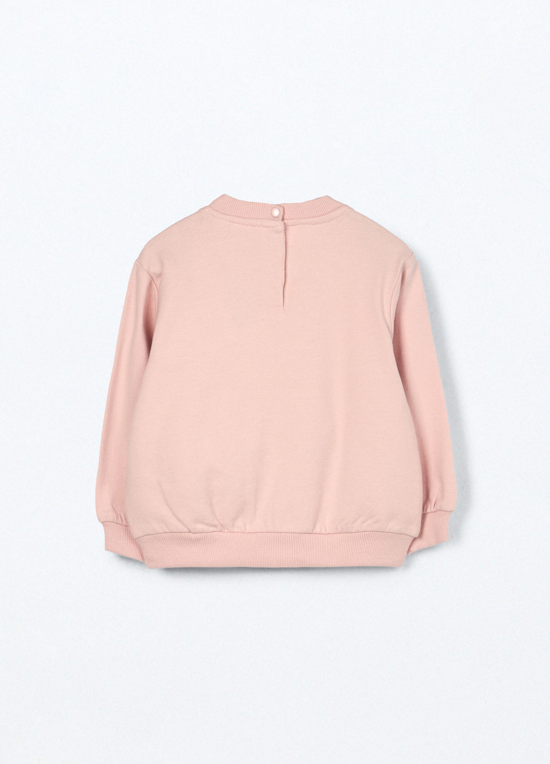 Felpa in cotone fleece stretch neonata_1