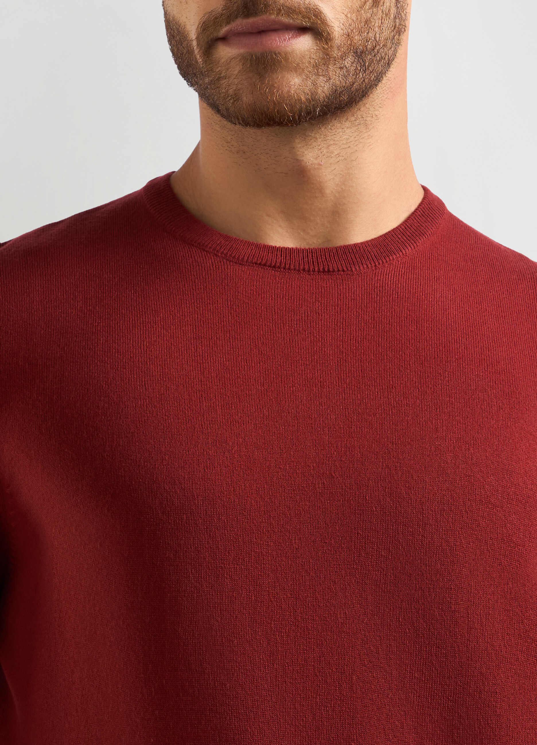 Maglione girocollo maglia rasata uomo_2