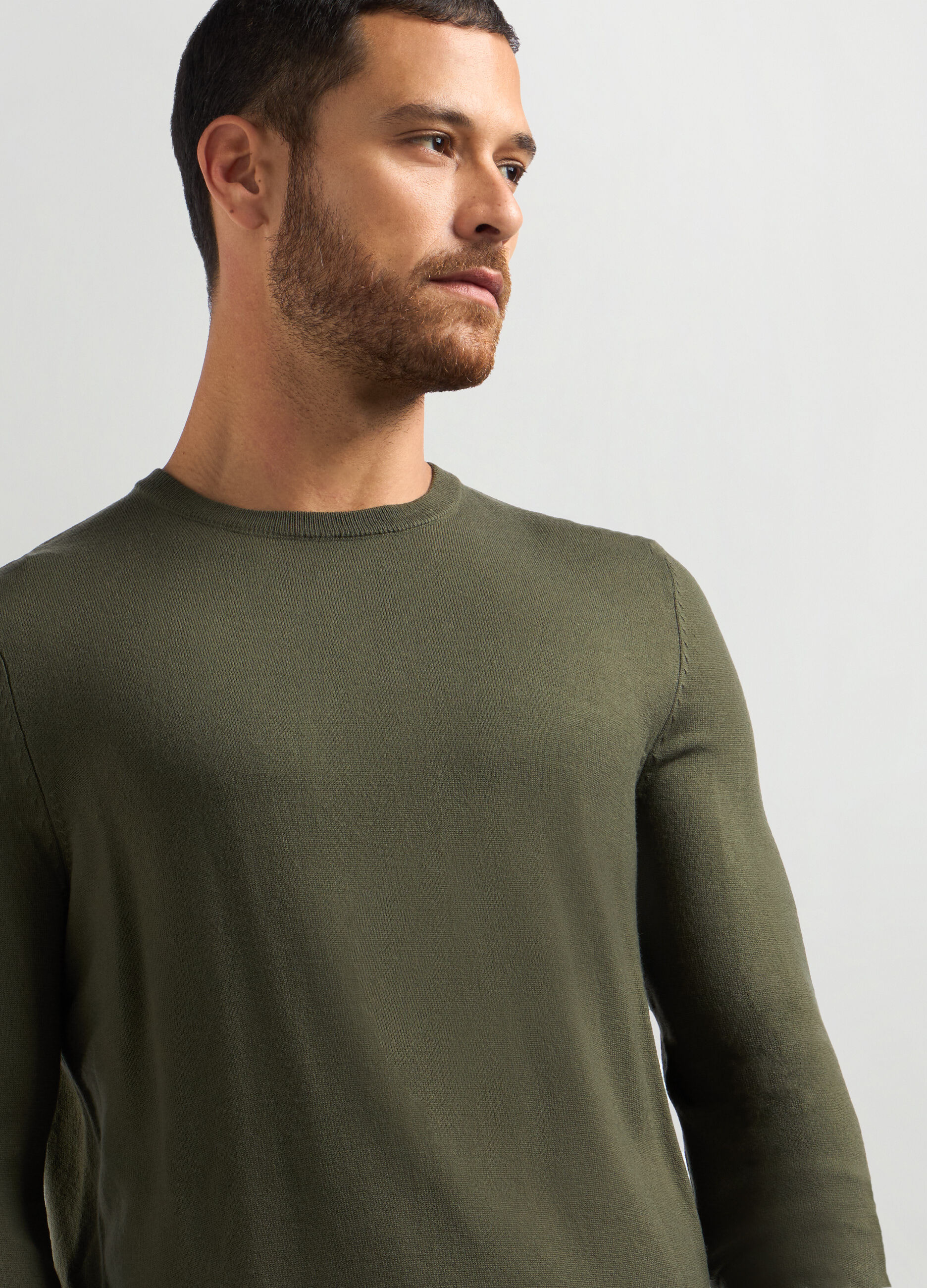 Maglione girocollo maglia rasata uomo_2