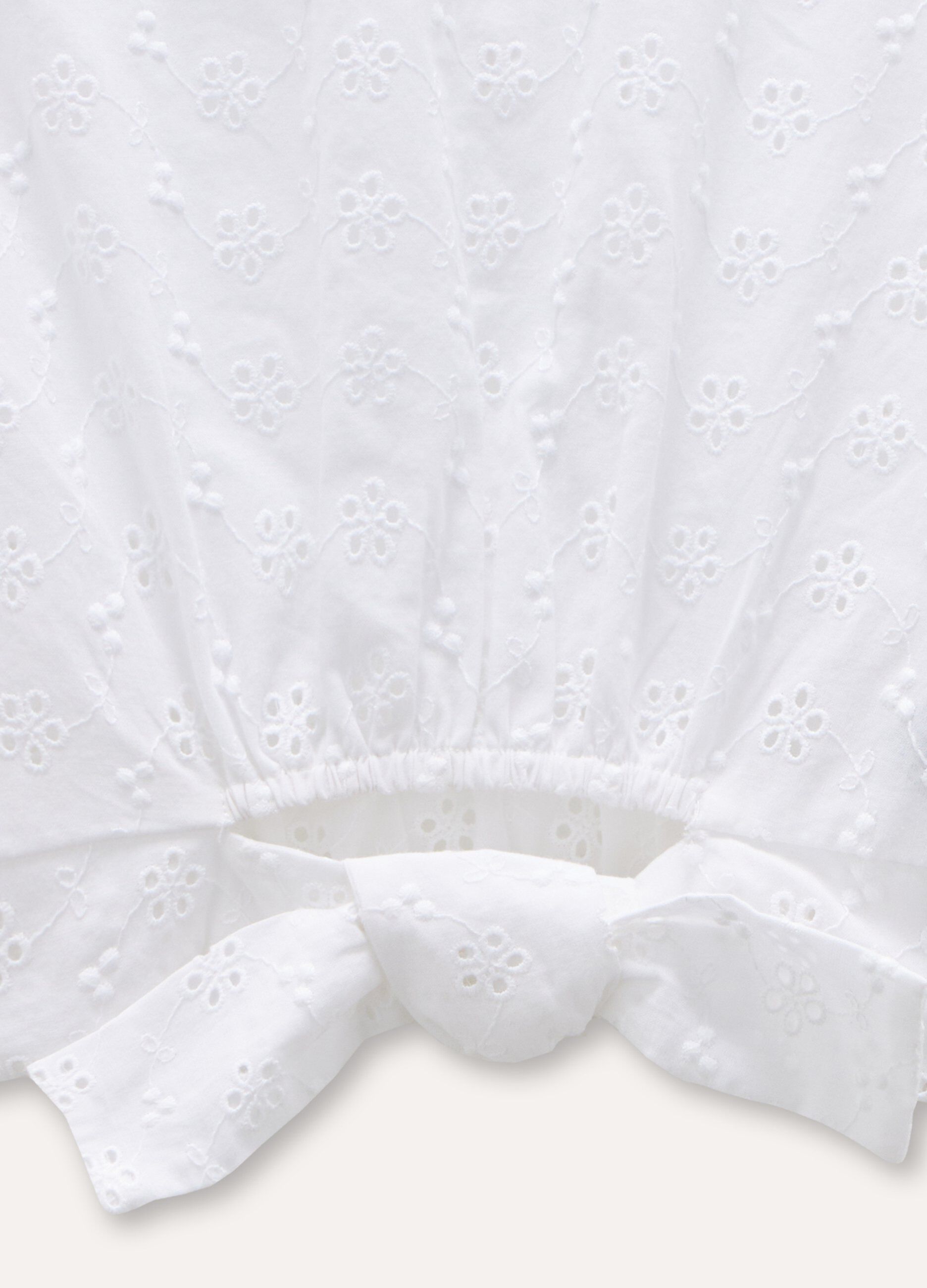 Blusa in puro cotone sangallo bambina_1